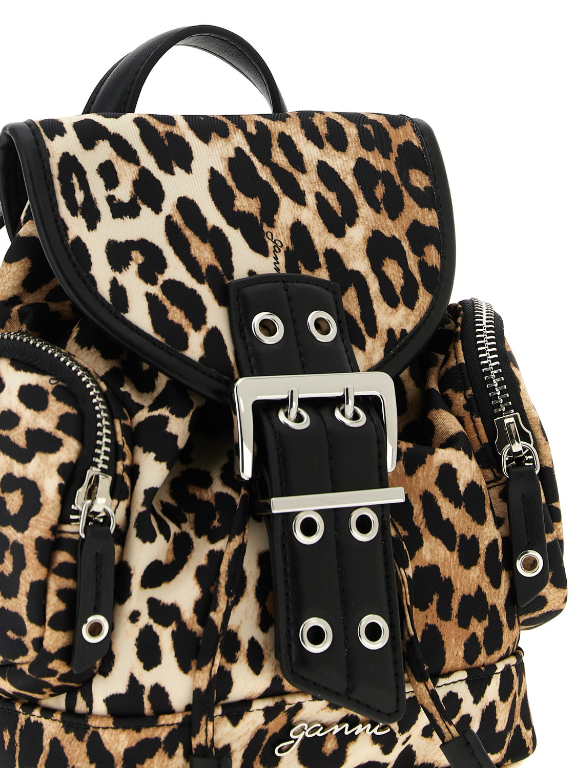 Brown Recycled Polyamide Backpack