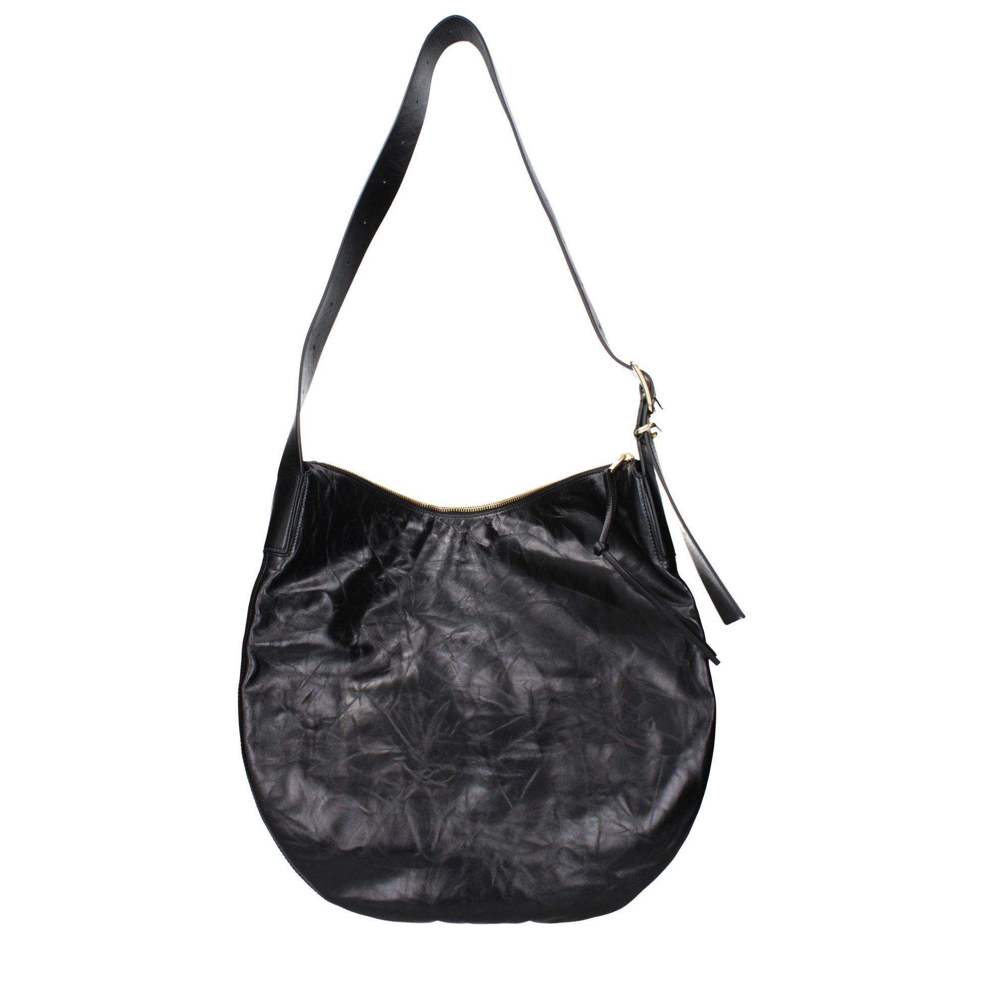 Black Leather Crossbody Bag