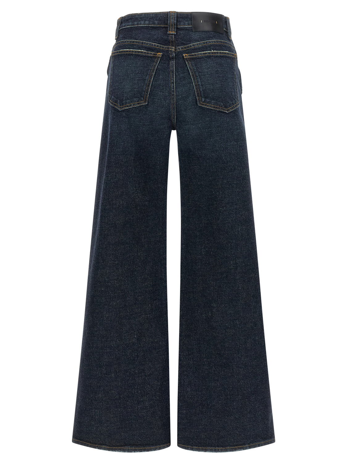 Blue Cotton Flared Jeans