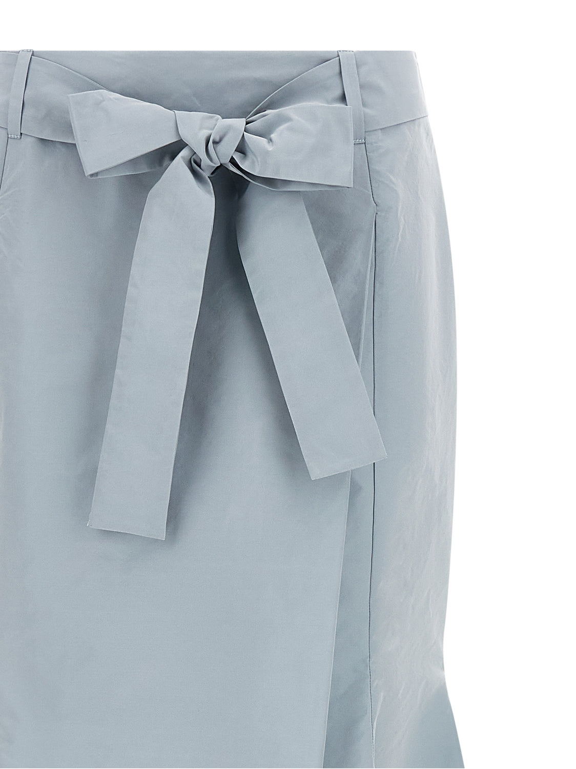 Blue Polyester Mini Skirt