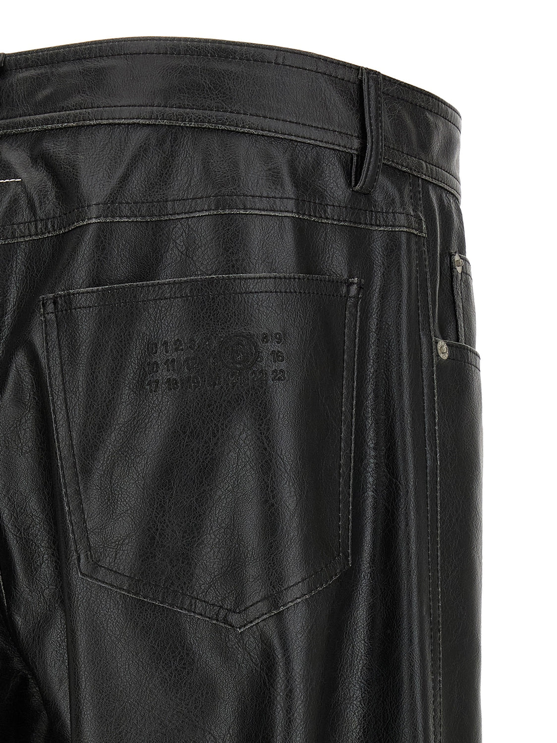 Black Polyester Casual Pants