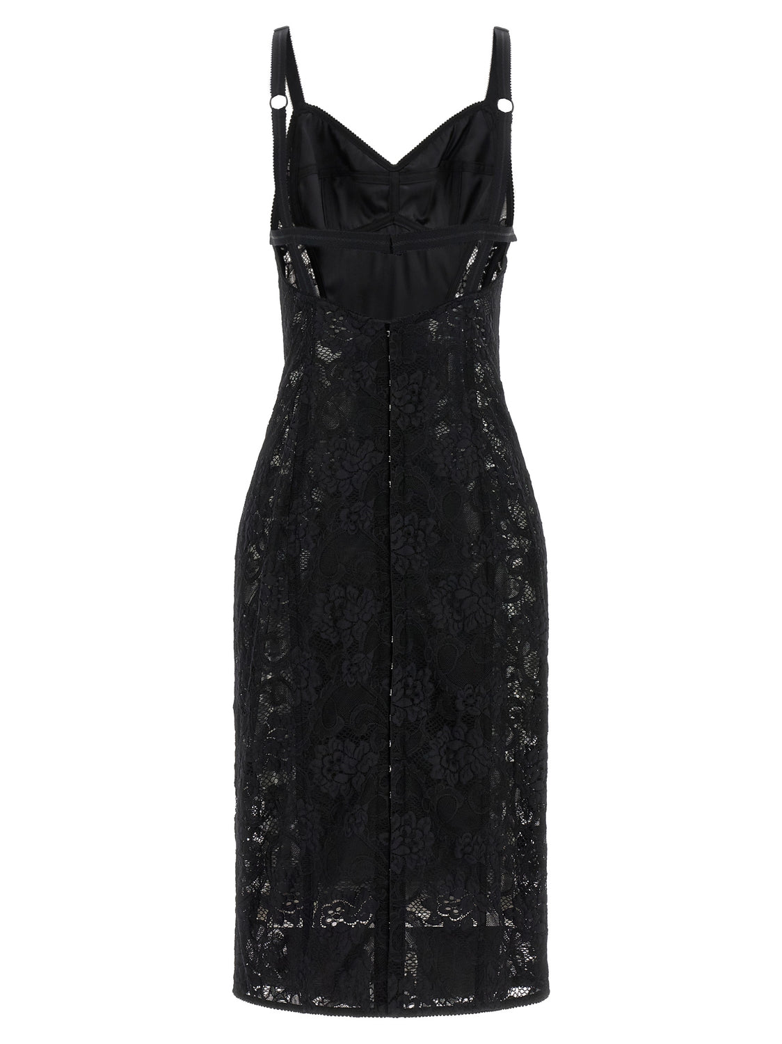 Black Polyamide Midi Dress