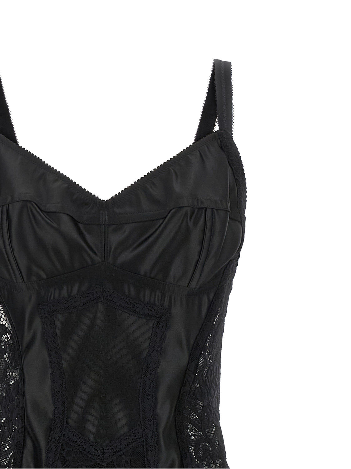 Black Polyamide Midi Dress