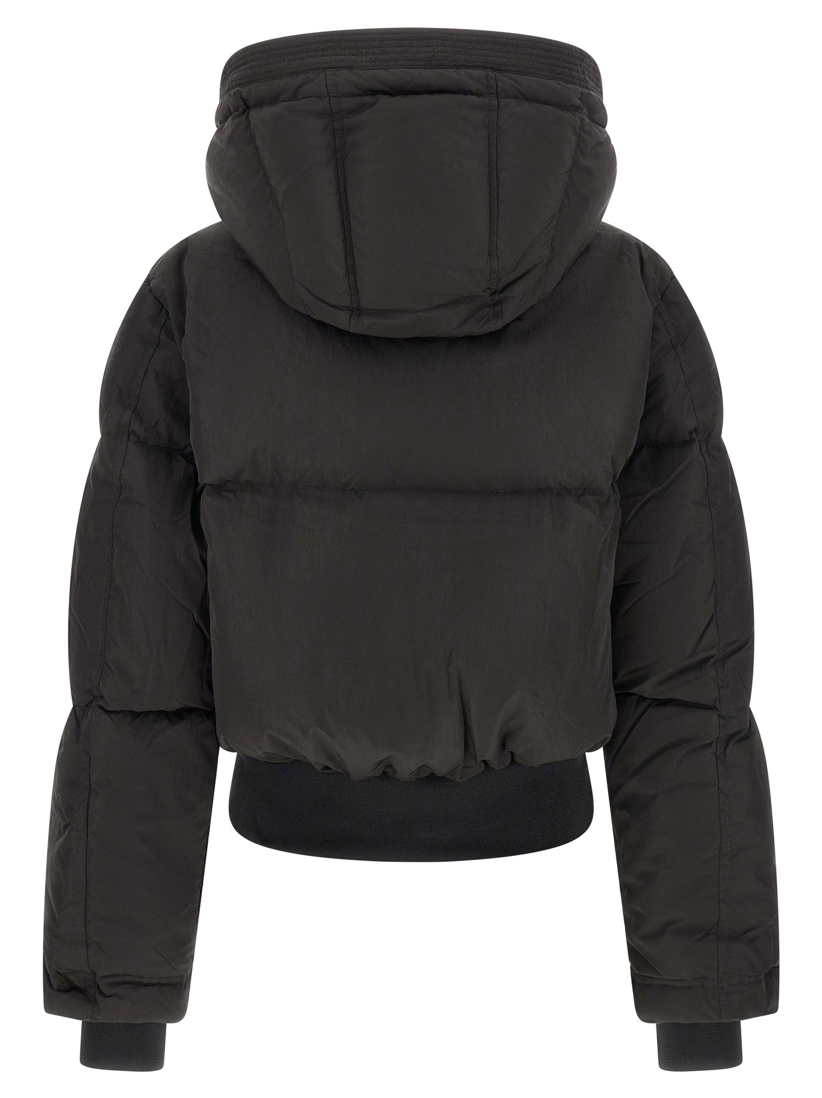 Black Polyamide Full-Length Jacket