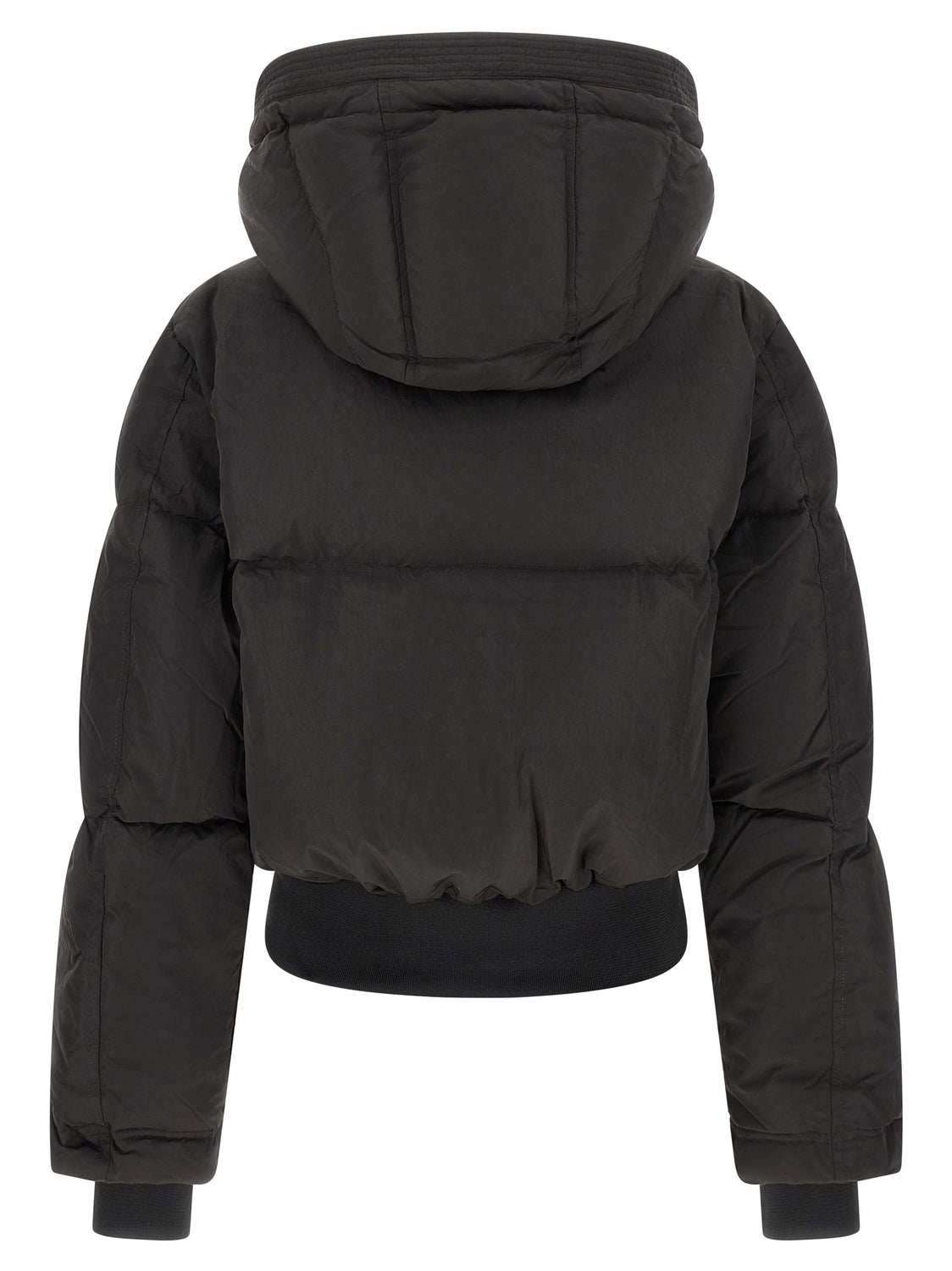Black Polyamide Full-Length Jacket