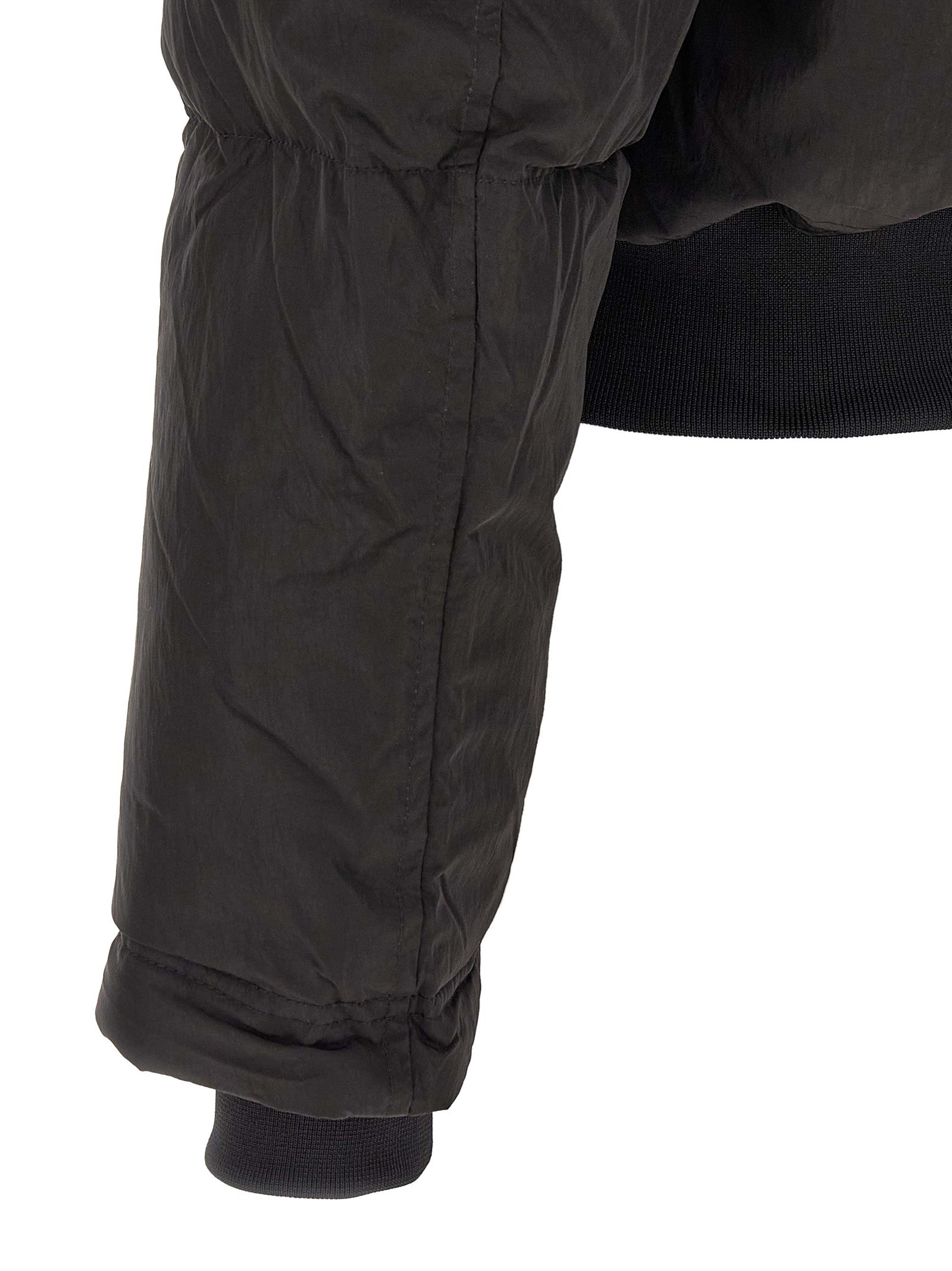 Black Polyamide Full-Length Jacket