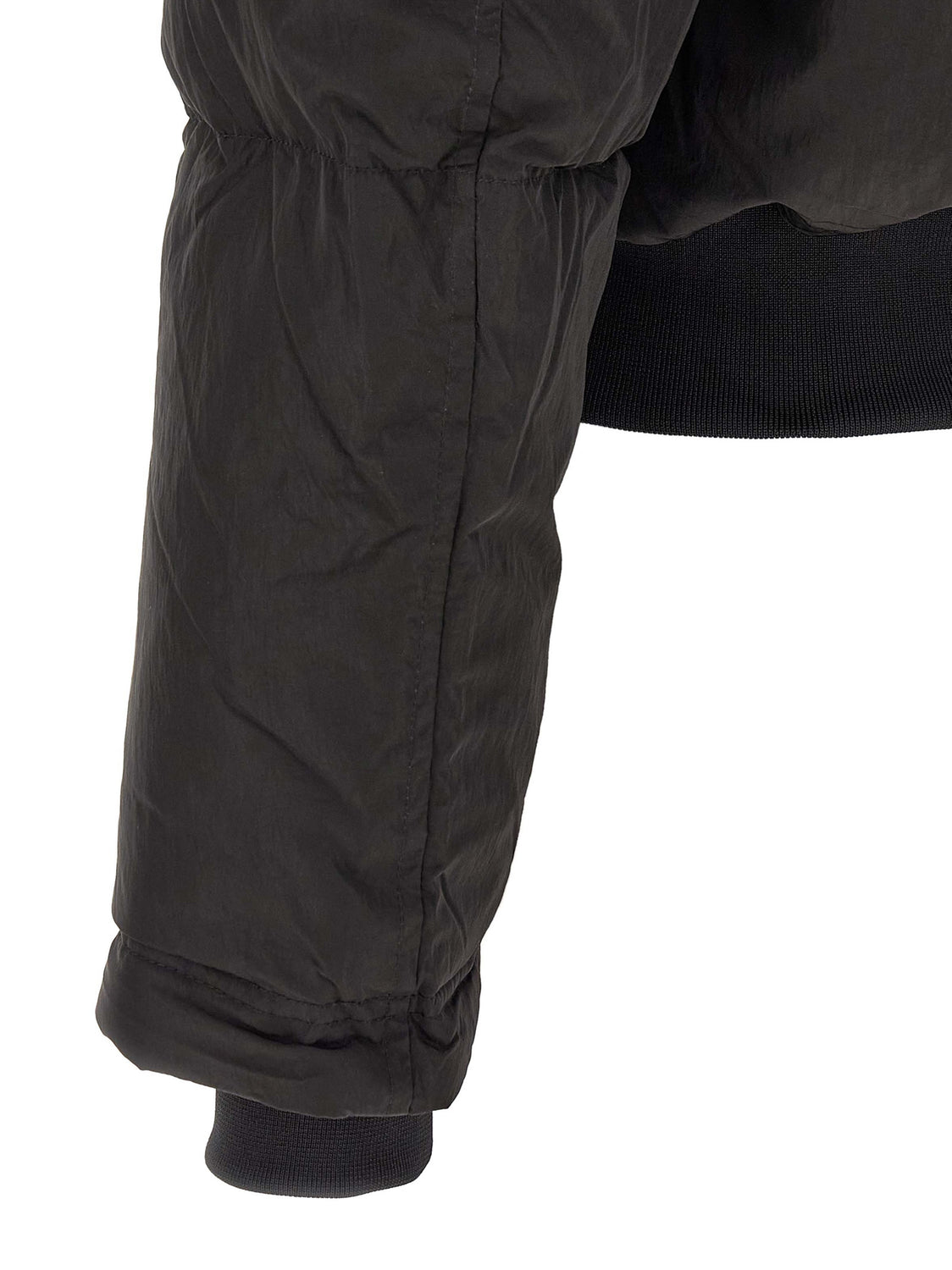Black Polyamide Full-Length Jacket