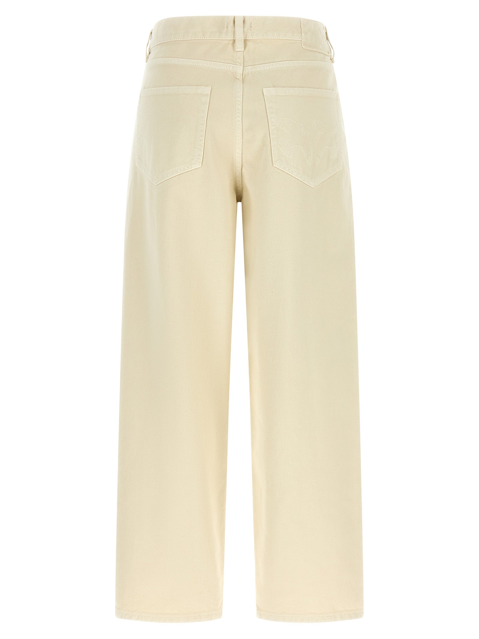 Beige Cotton Jeans Denim