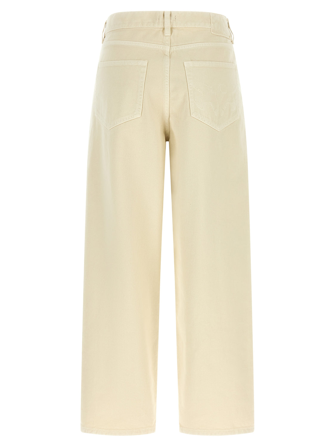 Beige Cotton Jeans Denim
