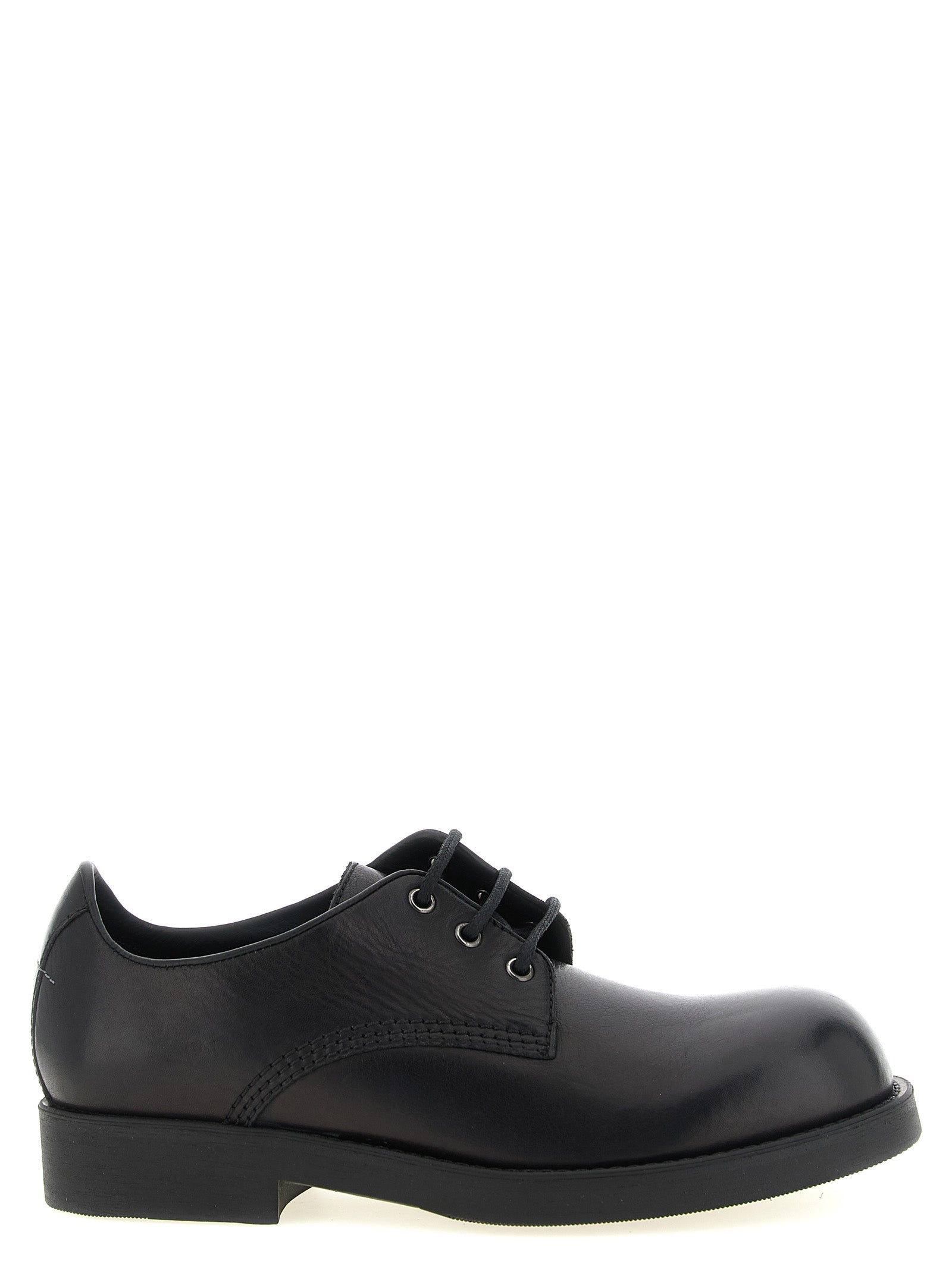 Black Cowhide Oxfords And Derbies