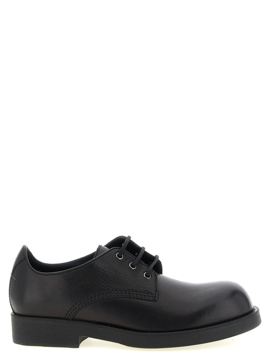 Black Cowhide Oxfords And Derbies