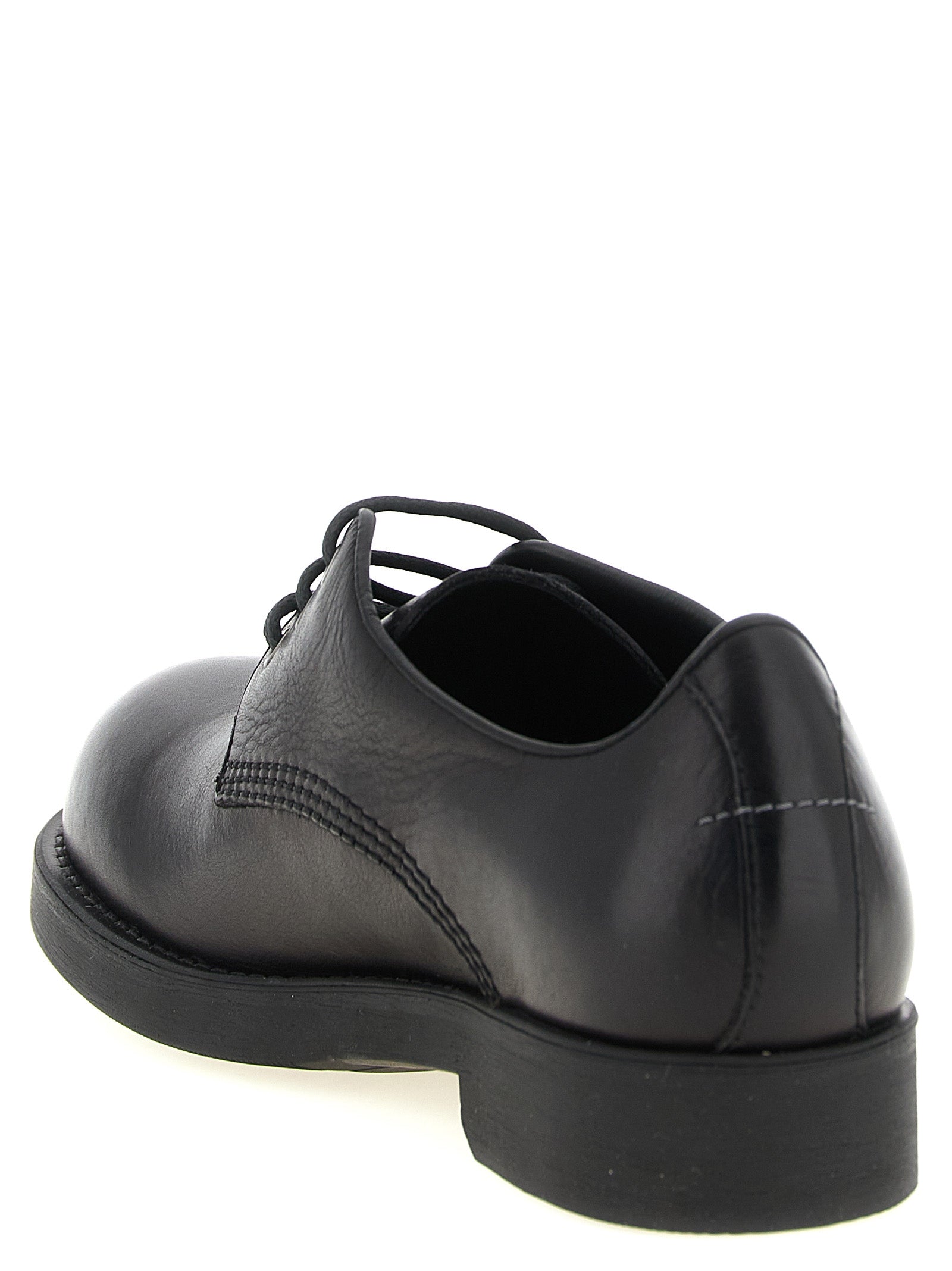 Black Cowhide Oxfords And Derbies