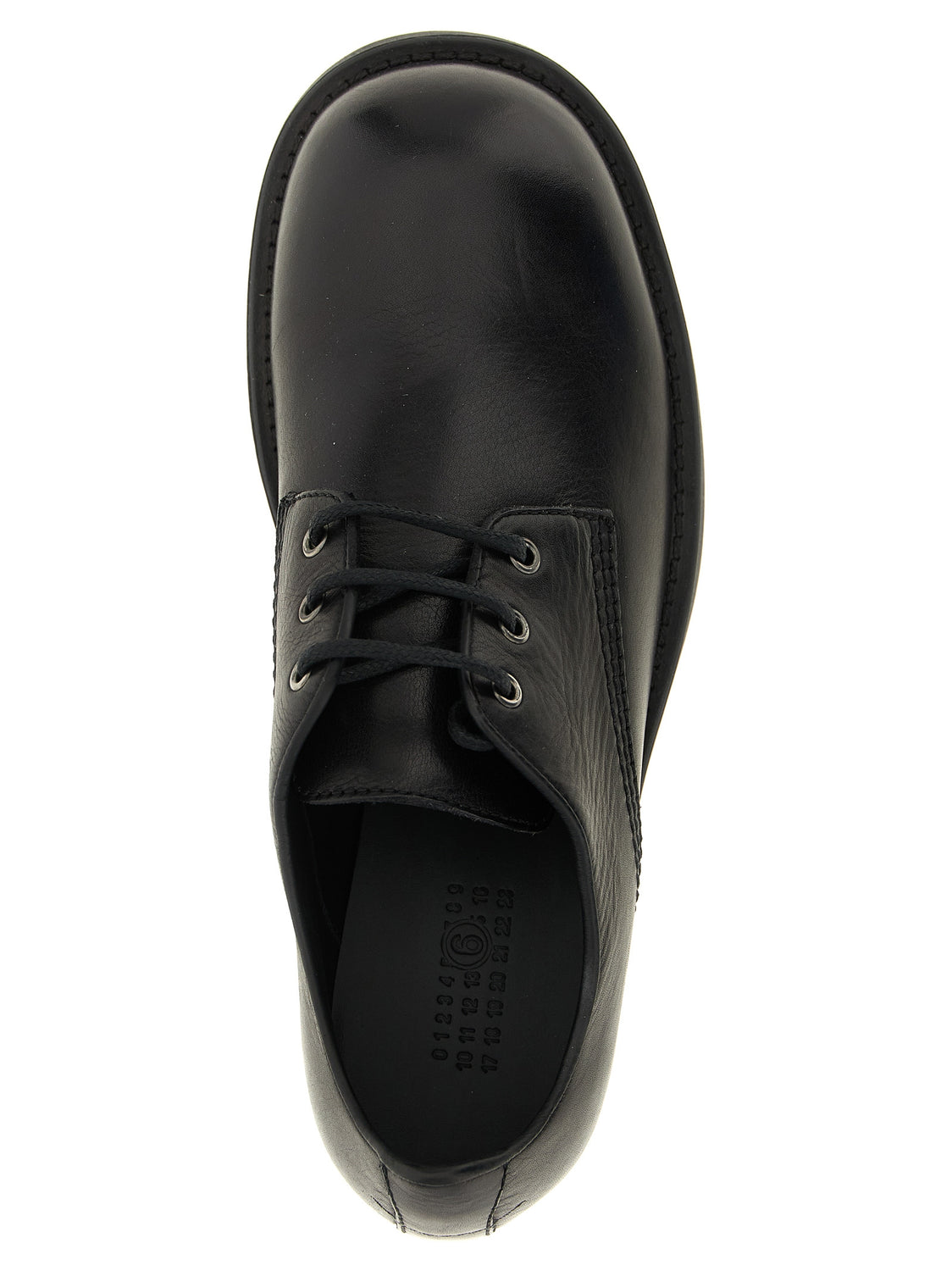 Black Cowhide Oxfords And Derbies
