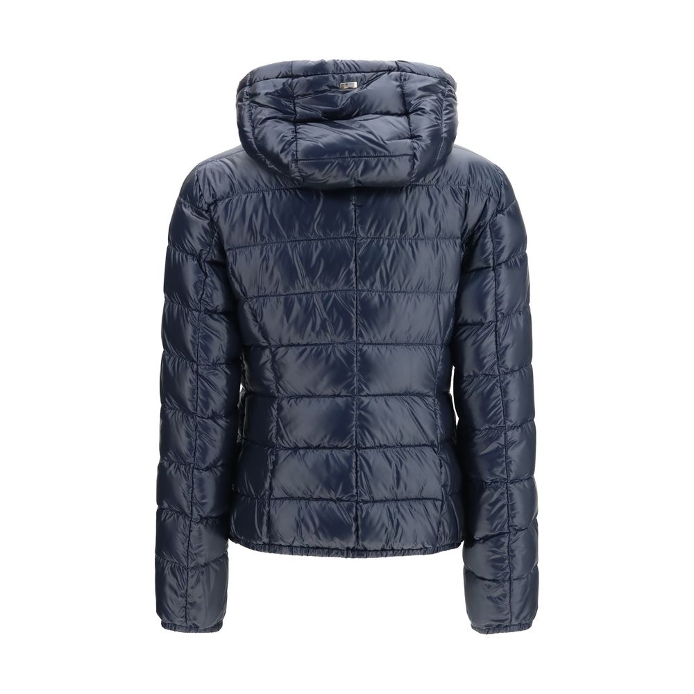 Blue Polyamide Full-Length Jacket