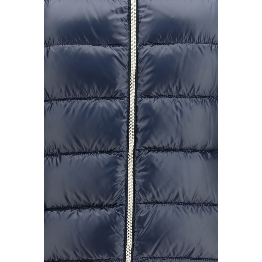 Blue Polyamide Full-Length Jacket