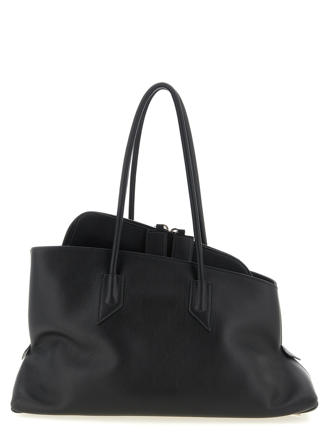Black Calfskin Shoulder Bag