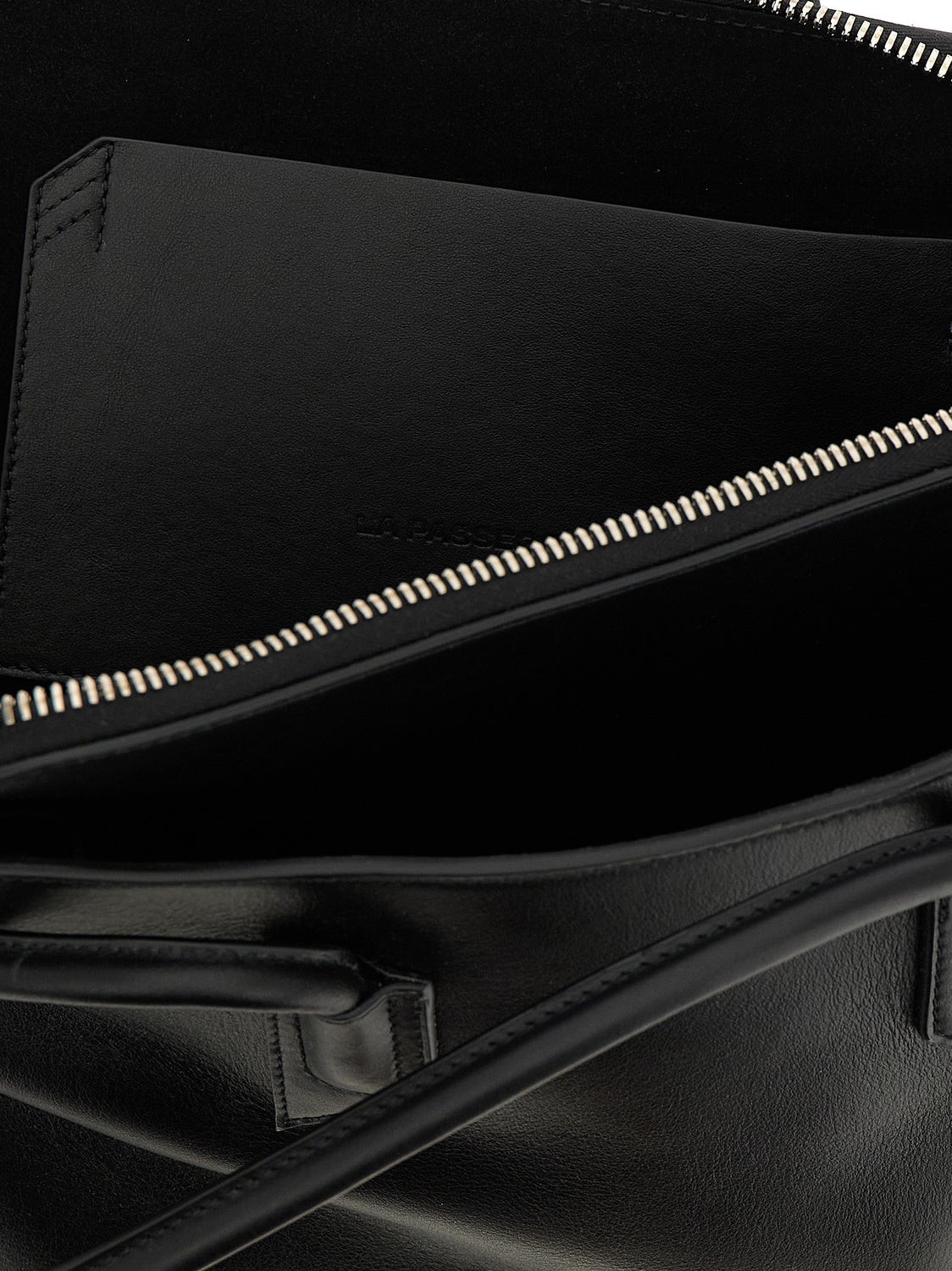 Black Calfskin Shoulder Bag