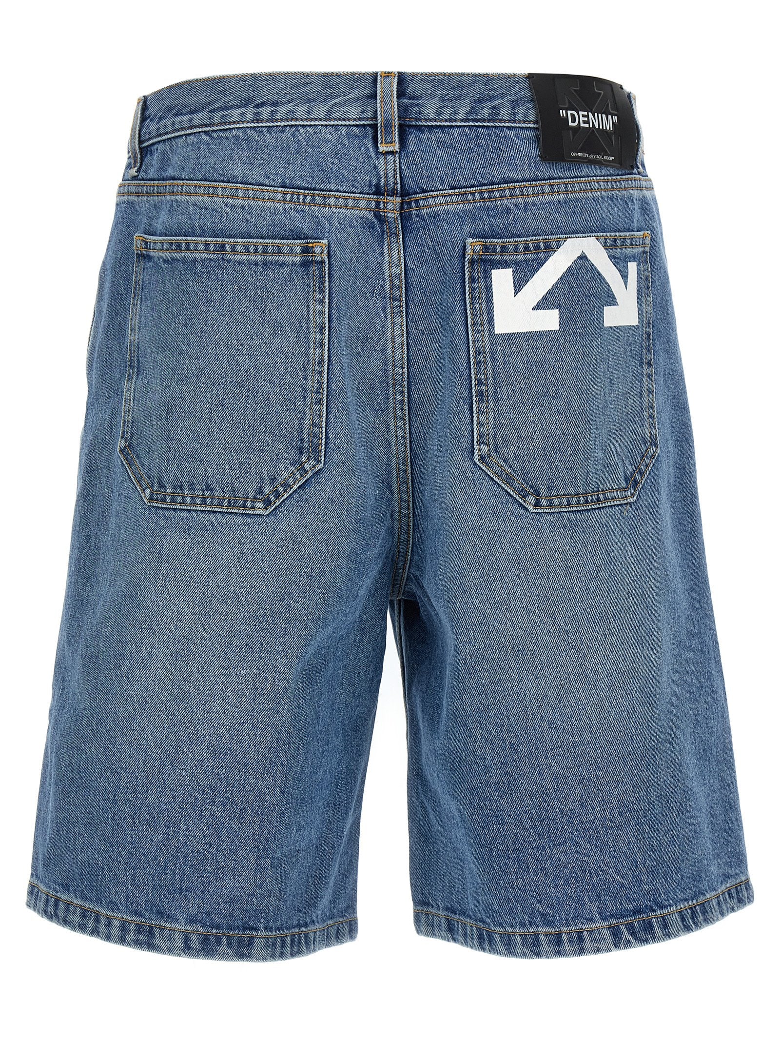 Blue Cotton Bermuda Shorts