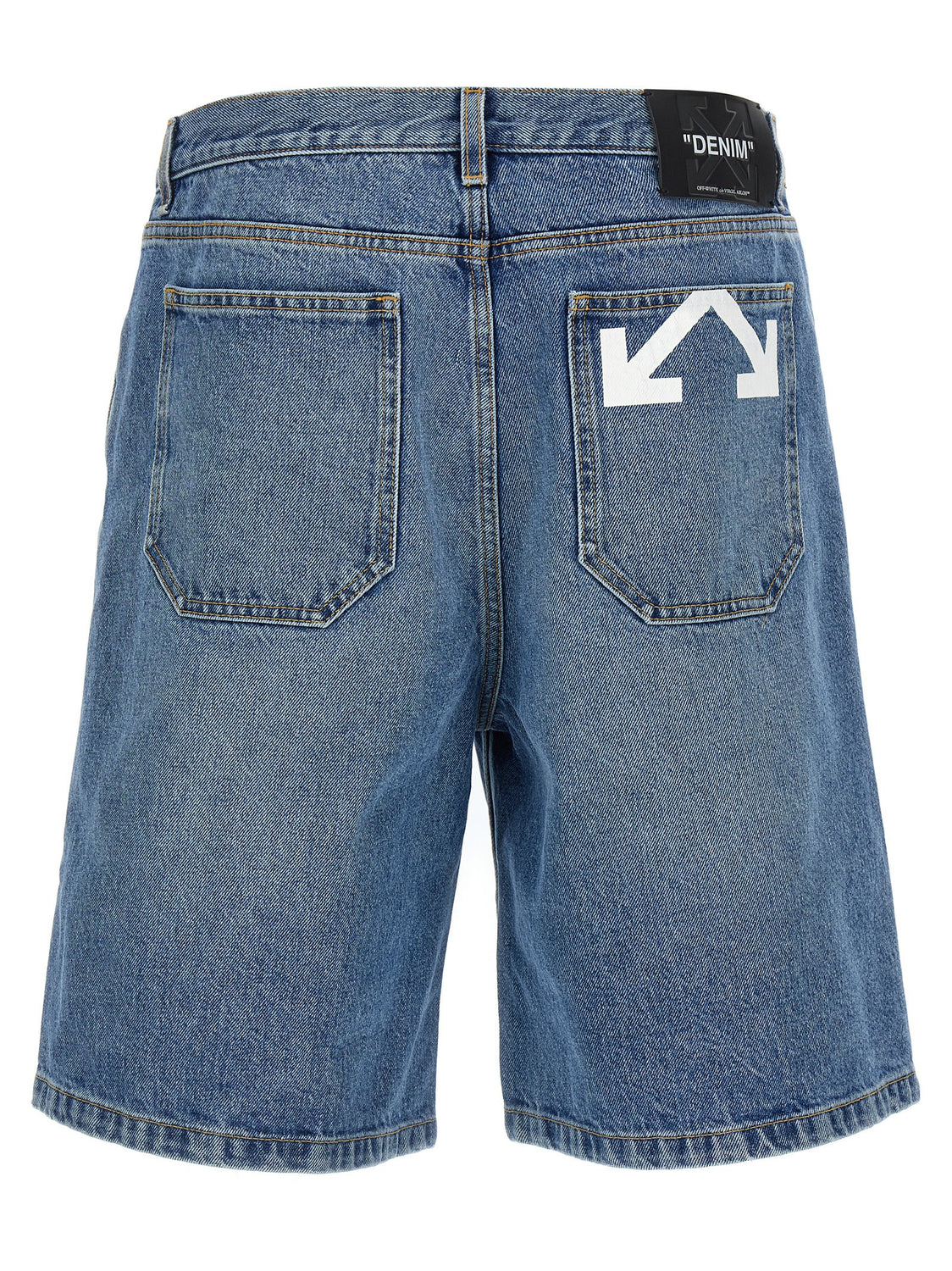 Blue Cotton Bermuda Shorts