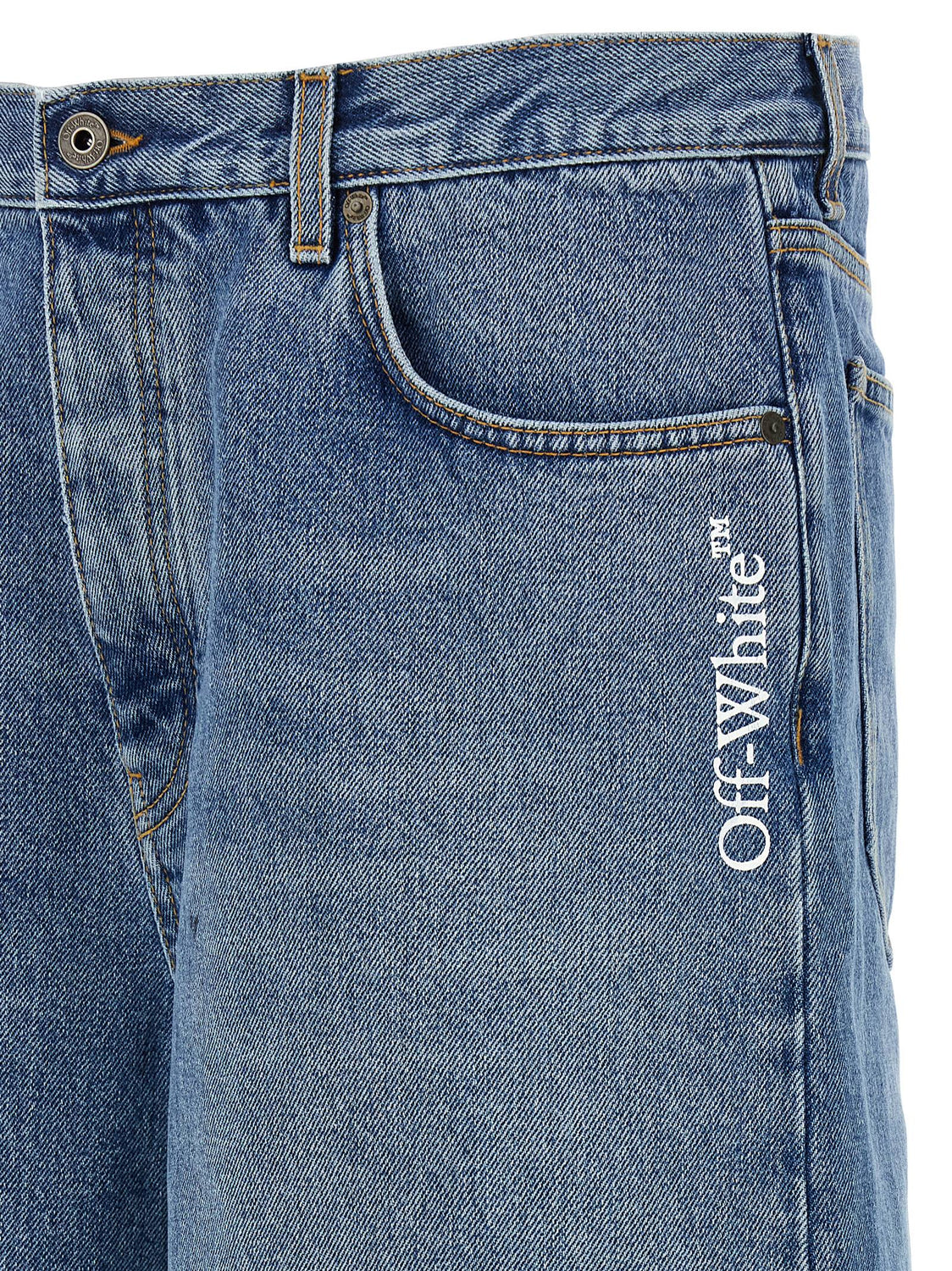 Blue Cotton Bermuda Shorts