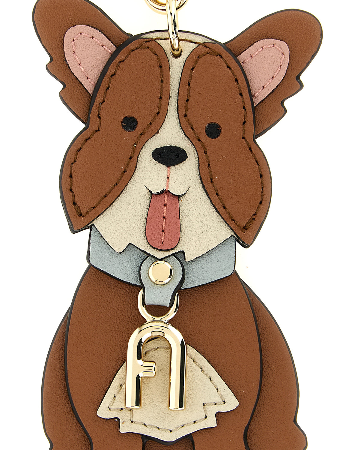 Brown Leather Keychain