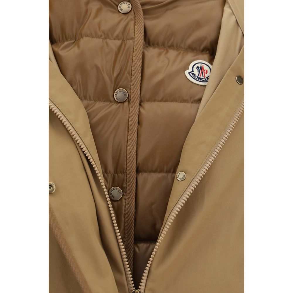 Beige Polyamide Shell Jacket