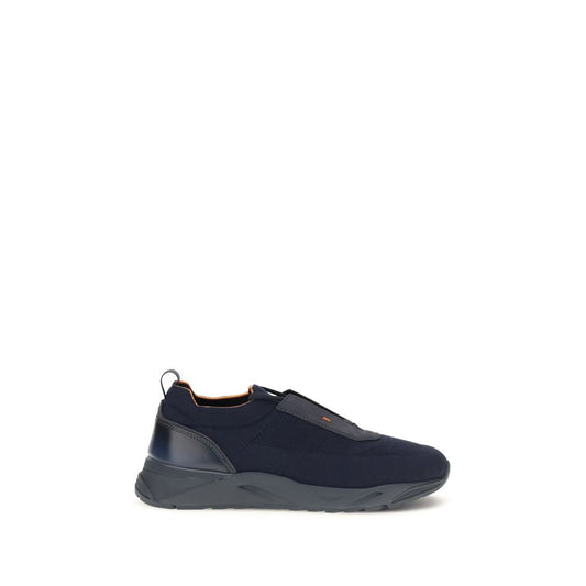 Blue Fabric Athletic Sneakers