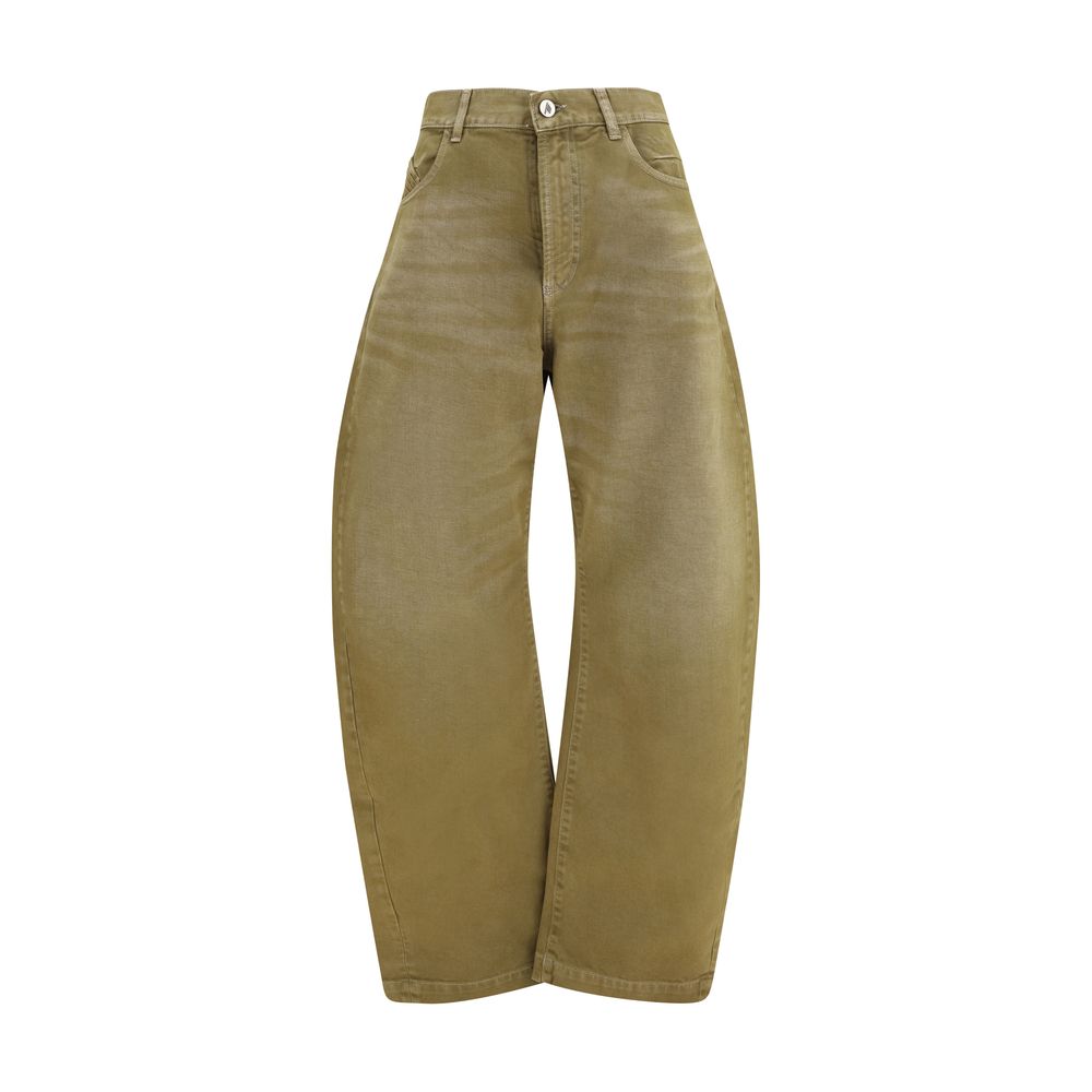 Brown Cotton Jeans Denim