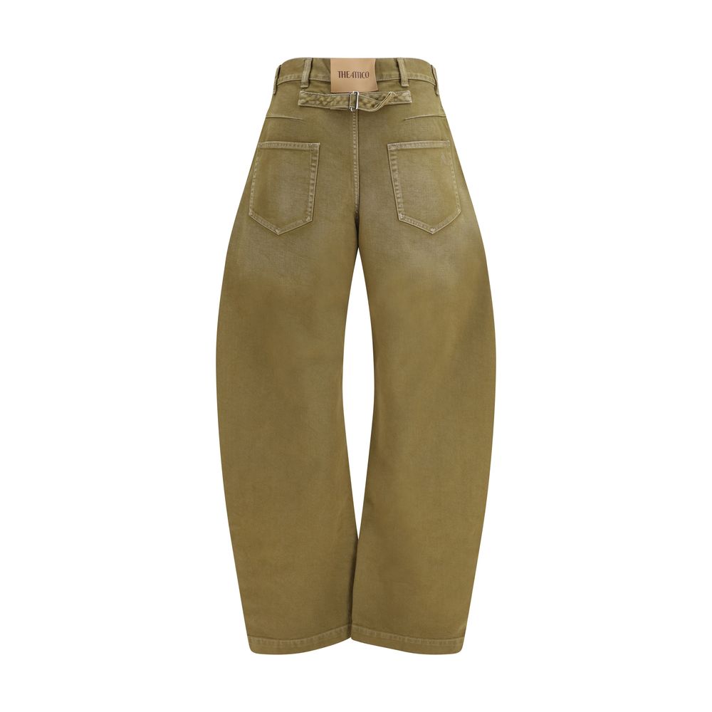 Brown Cotton Jeans Denim