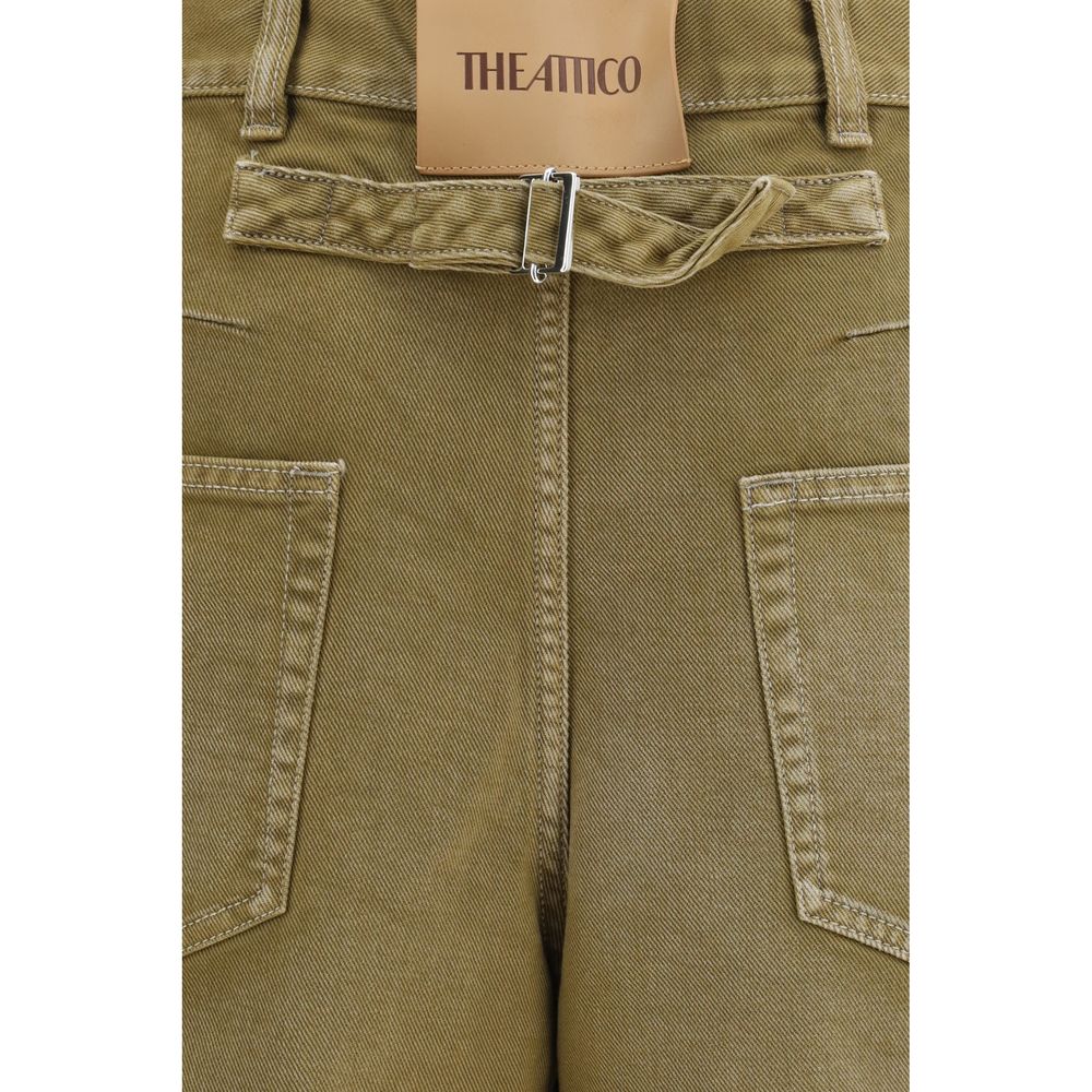Brown Cotton Jeans Denim