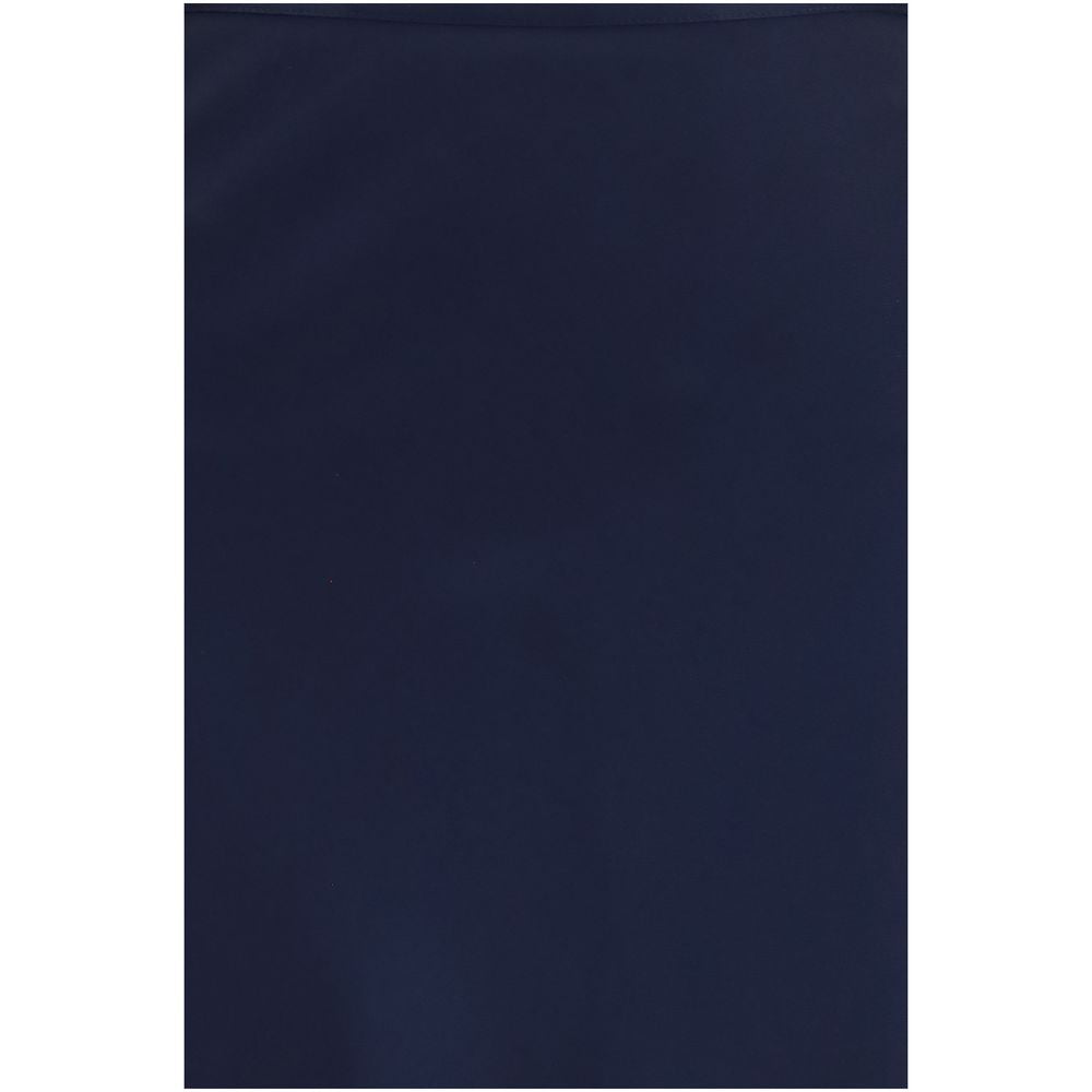Blue Silk Long Skirt
