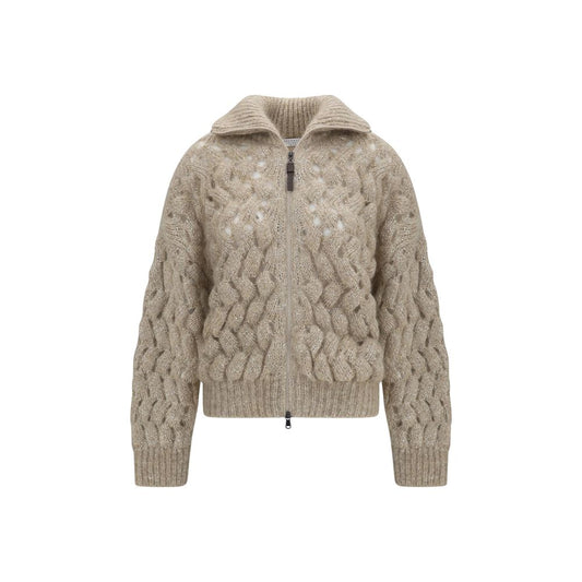 Beige Mohair Cardigan