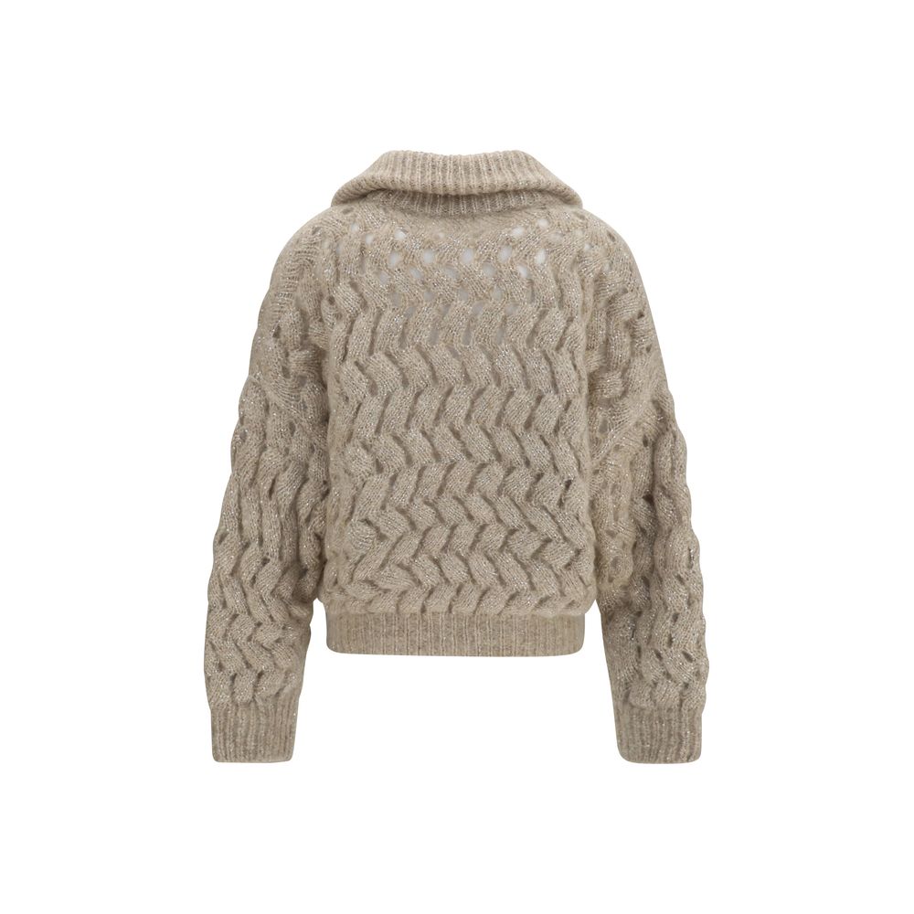 Beige Mohair Cardigan