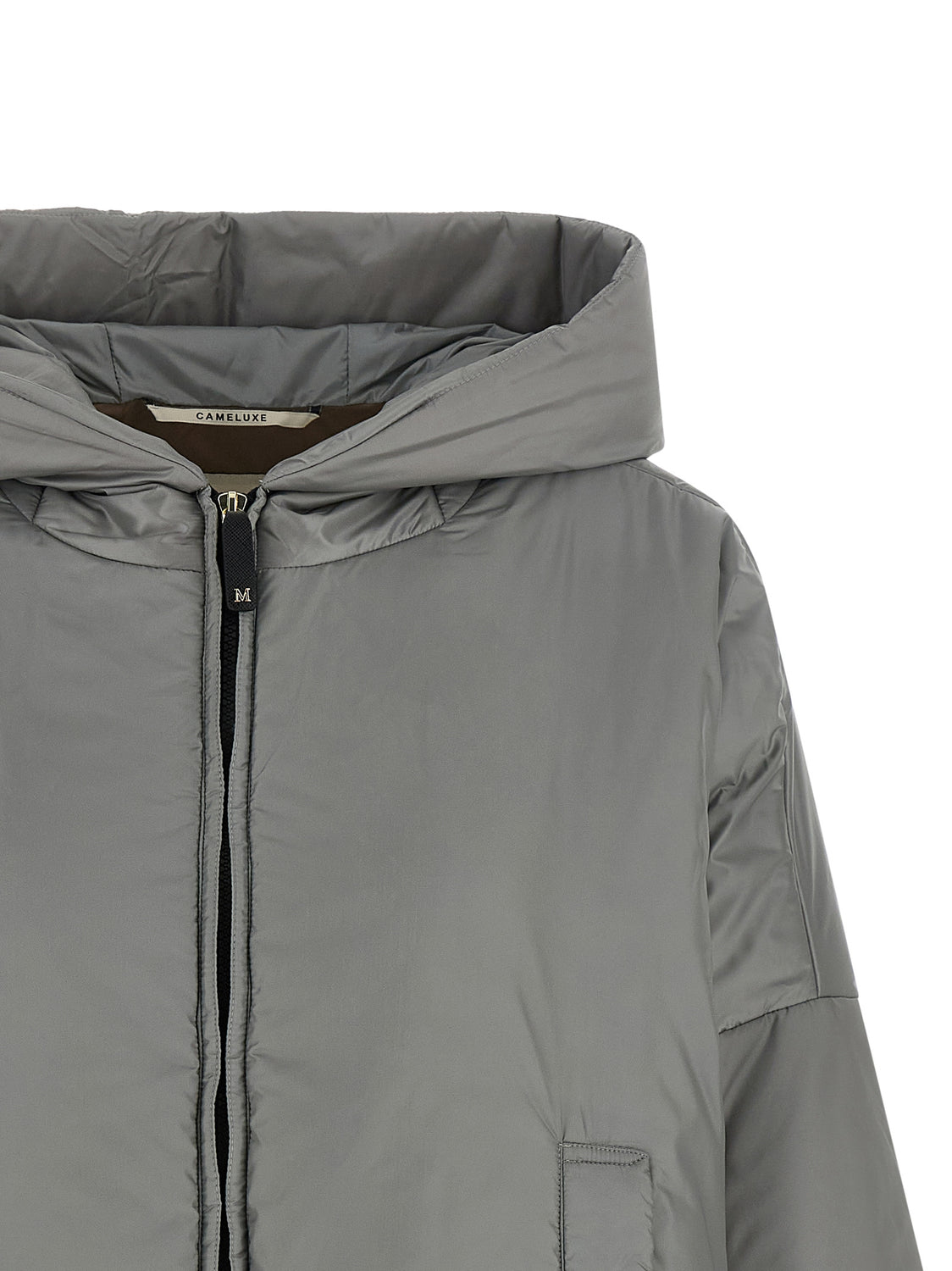 Gray Polyester Shell Jacket