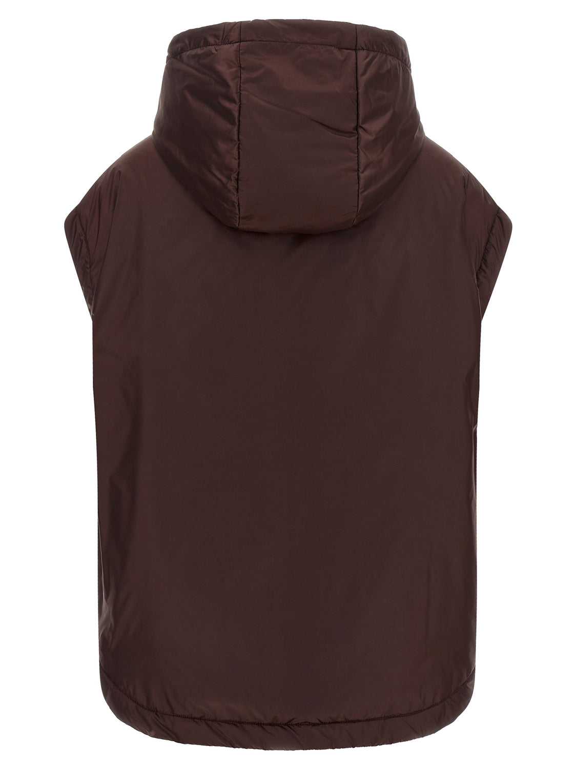 Bordeaux Polyester Sleeveless Jacket