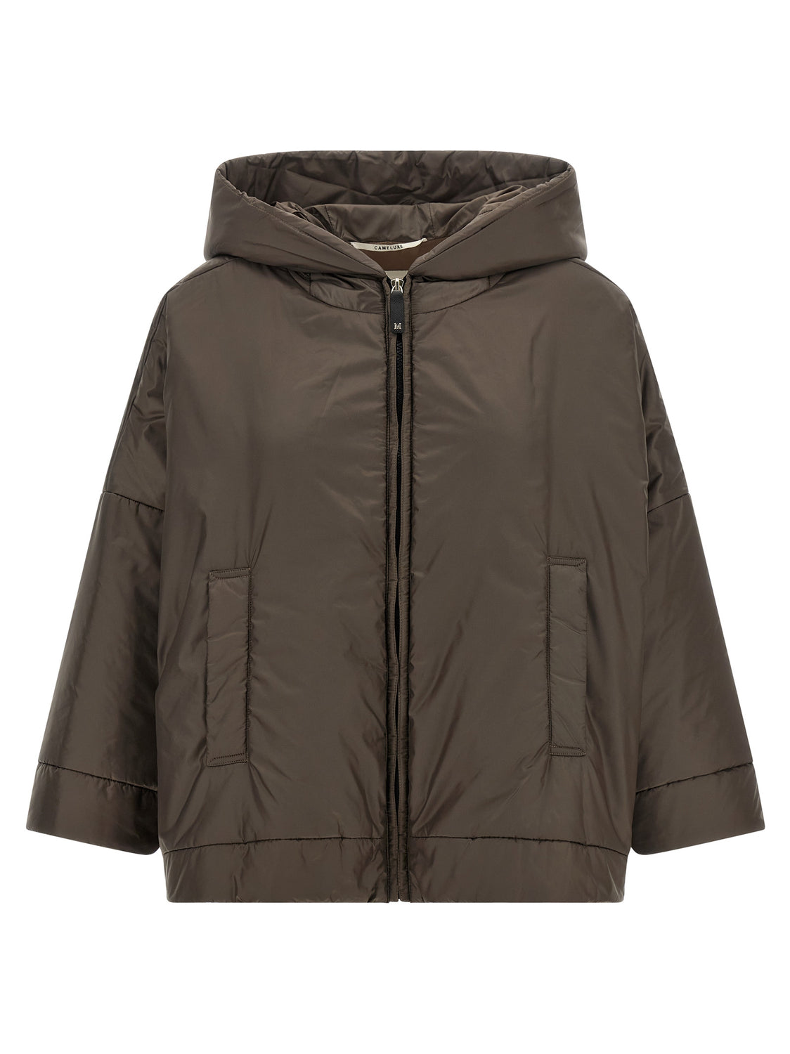 Brown Polyester Shell Jacket