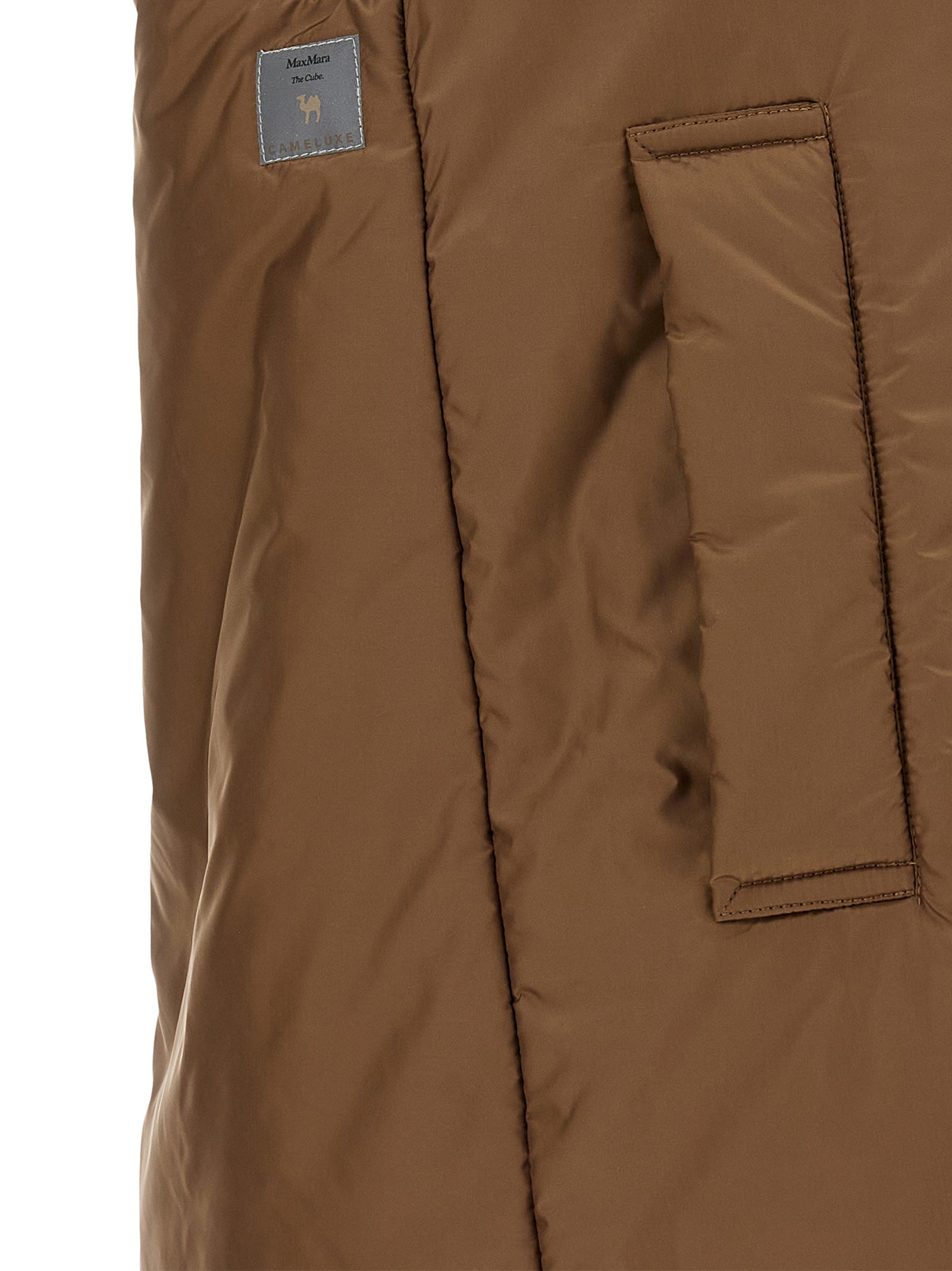 Brown Polyester Sleeveless Jacket
