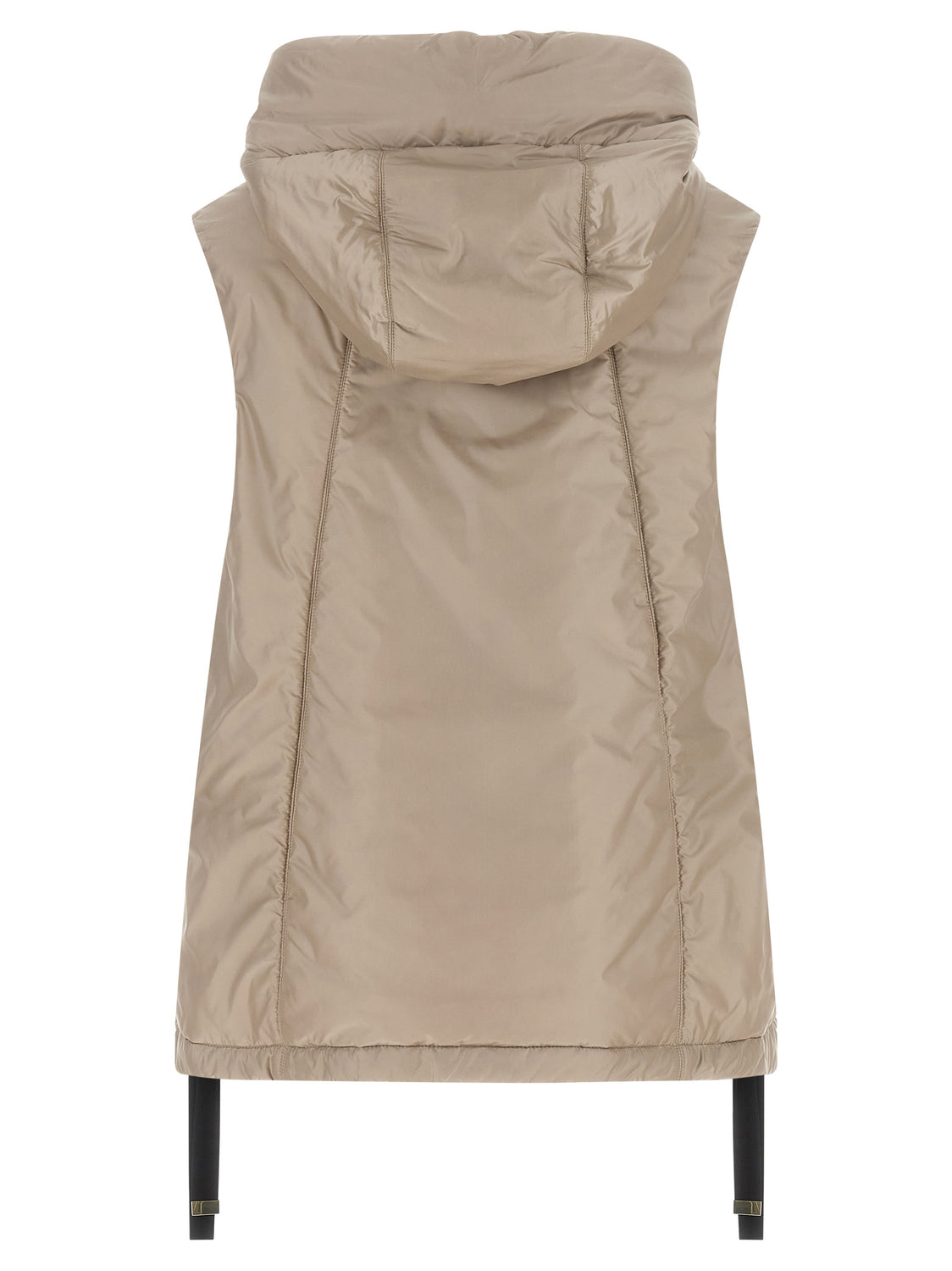 Beige Polyester Sleeveless Jacket