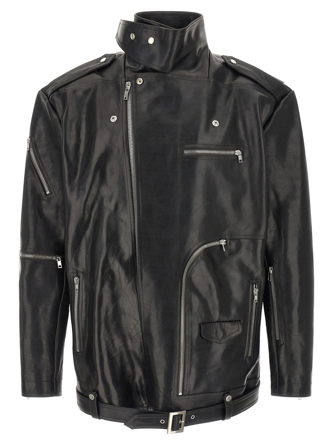 Black Bull Skin Leather Jacket
