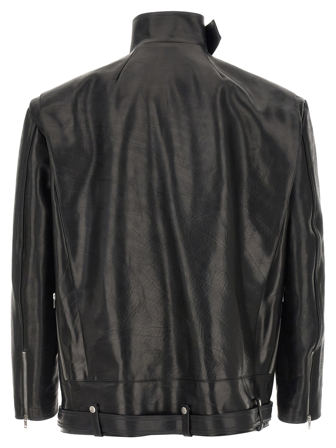 Black Bull Skin Leather Jacket