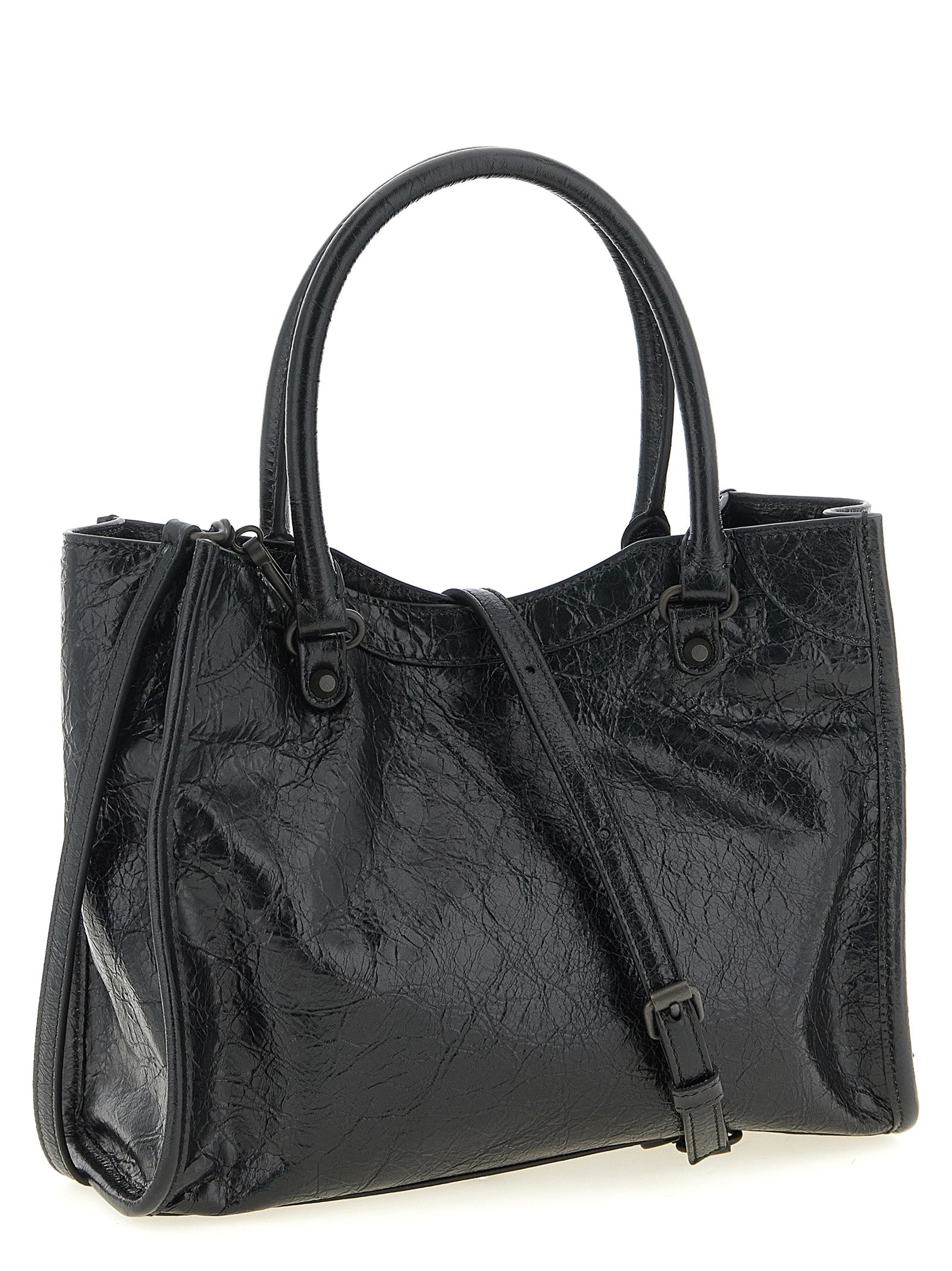 Black Lamb Leather Tote Bag