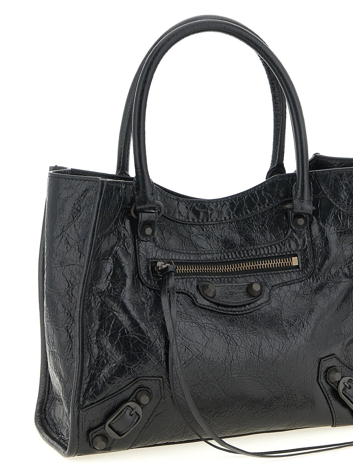 Black Lamb Leather Tote Bag