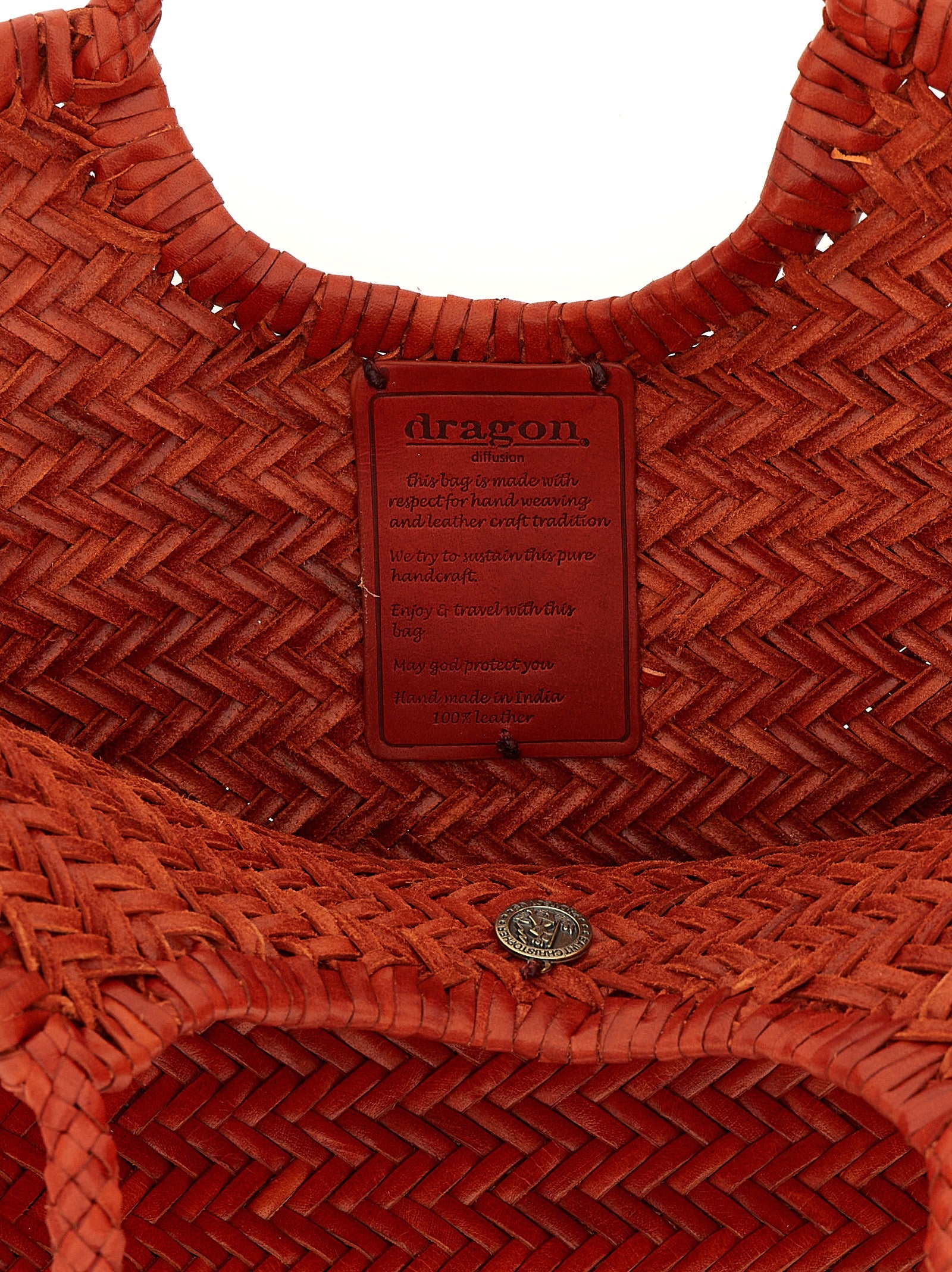 Orange Calfskin Shoulder Bag