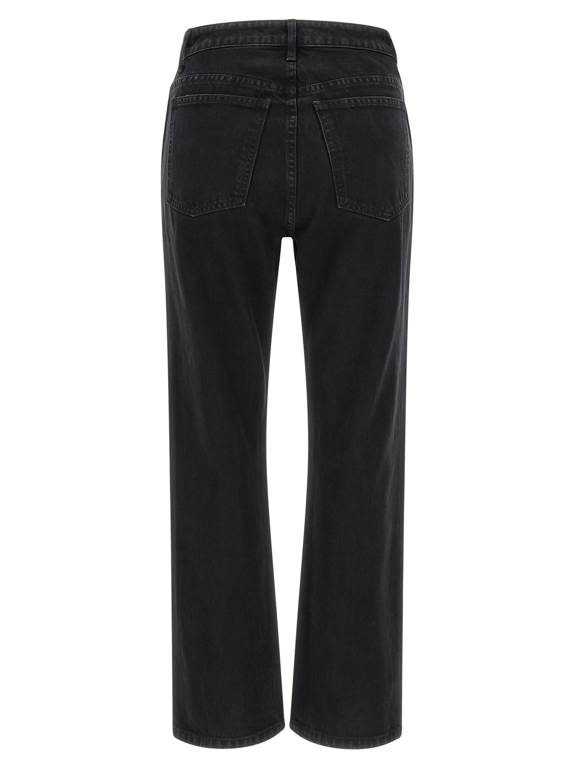 Black Cotton Flared Jeans