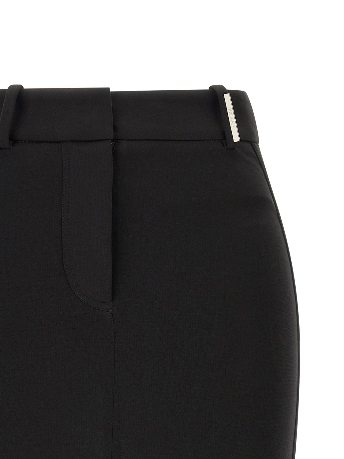 Black Viscose Long Skirt