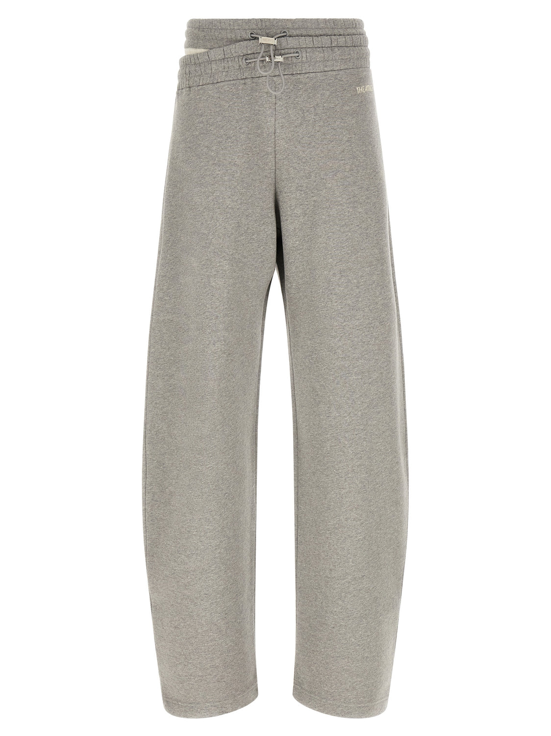 Gray Cotton Casual Pants