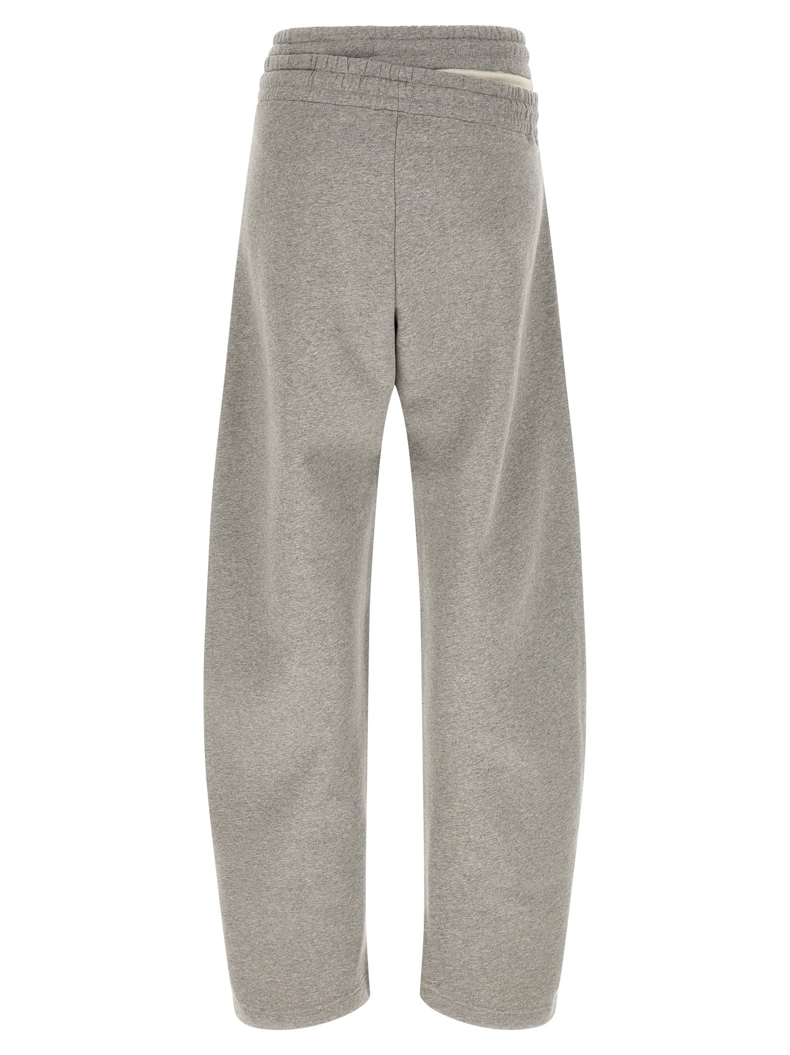 Gray Cotton Casual Pants