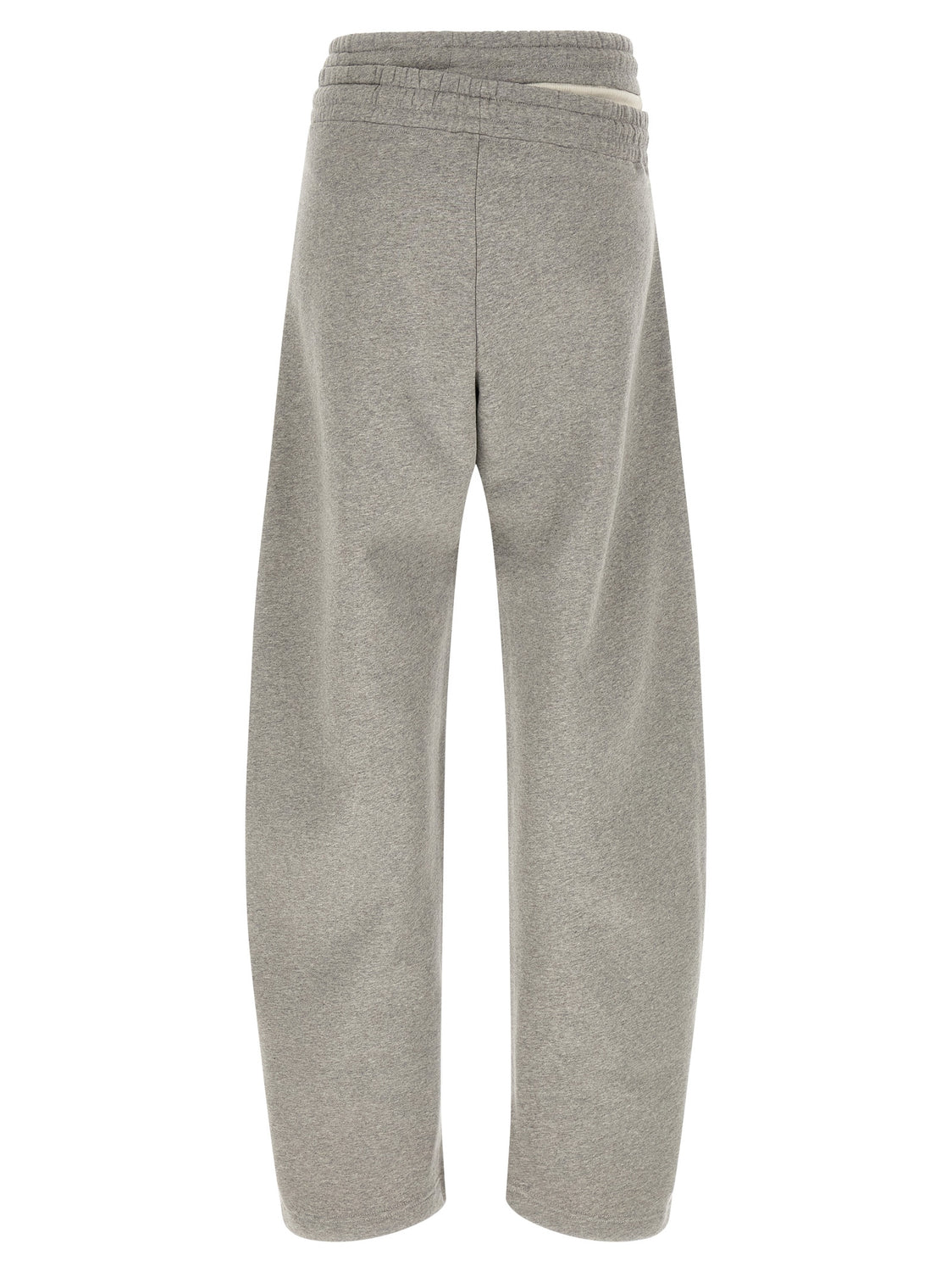 Gray Cotton Casual Pants