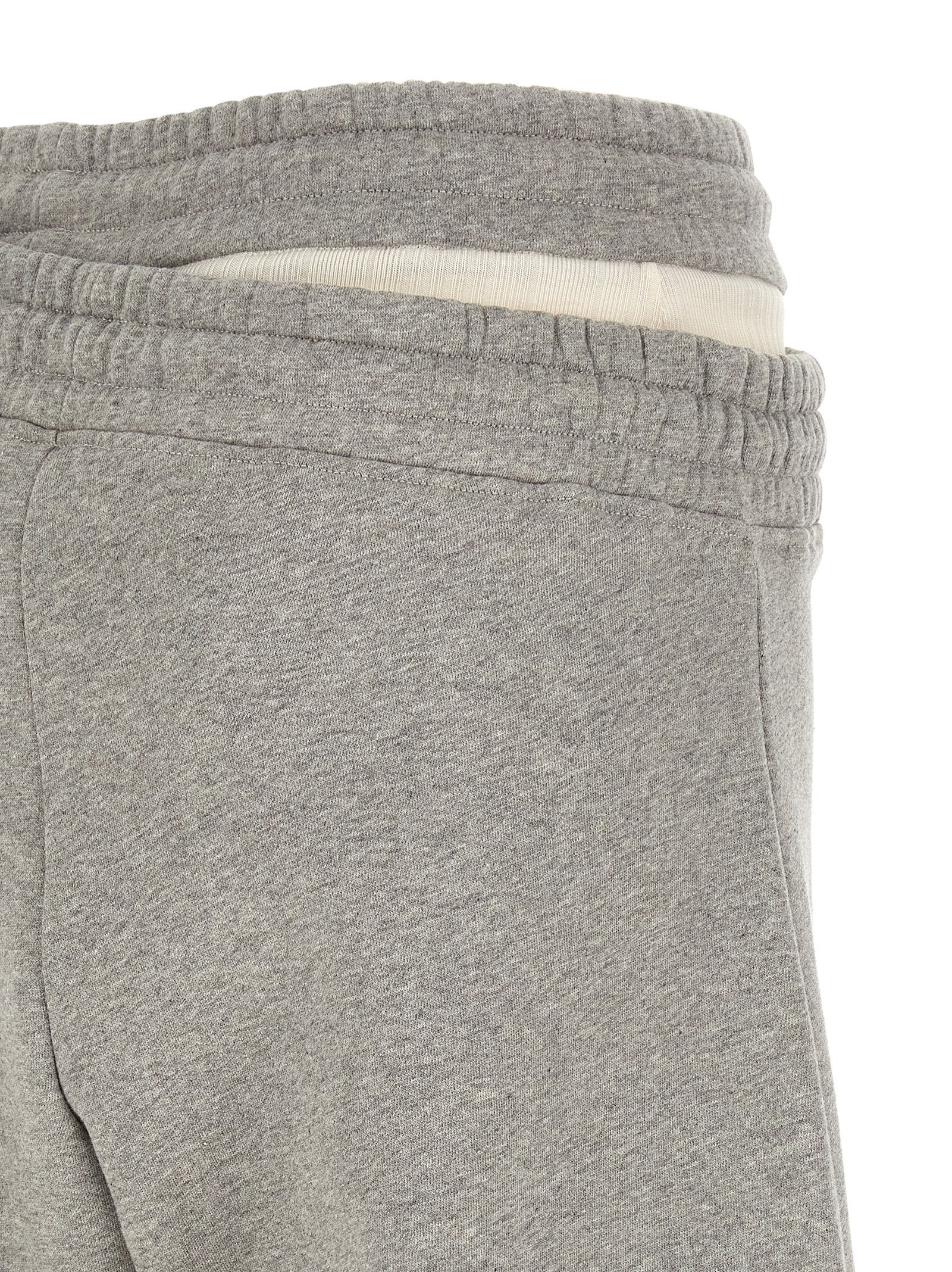 Gray Cotton Casual Pants