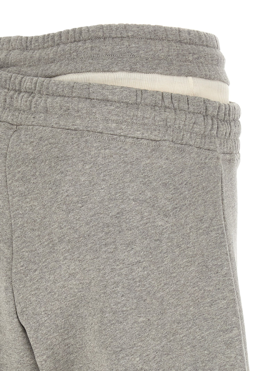 Gray Cotton Casual Pants